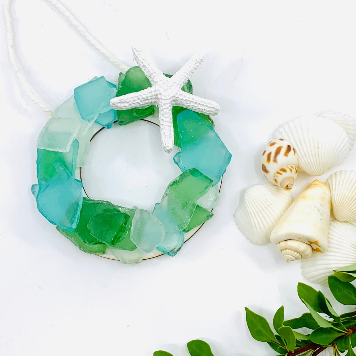 Sea Glass Wreath Ornament Chesapeake Bay 