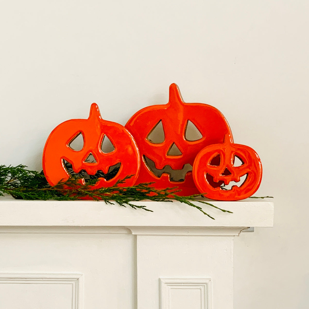 Wooden Jack-O-Lantern, Medium