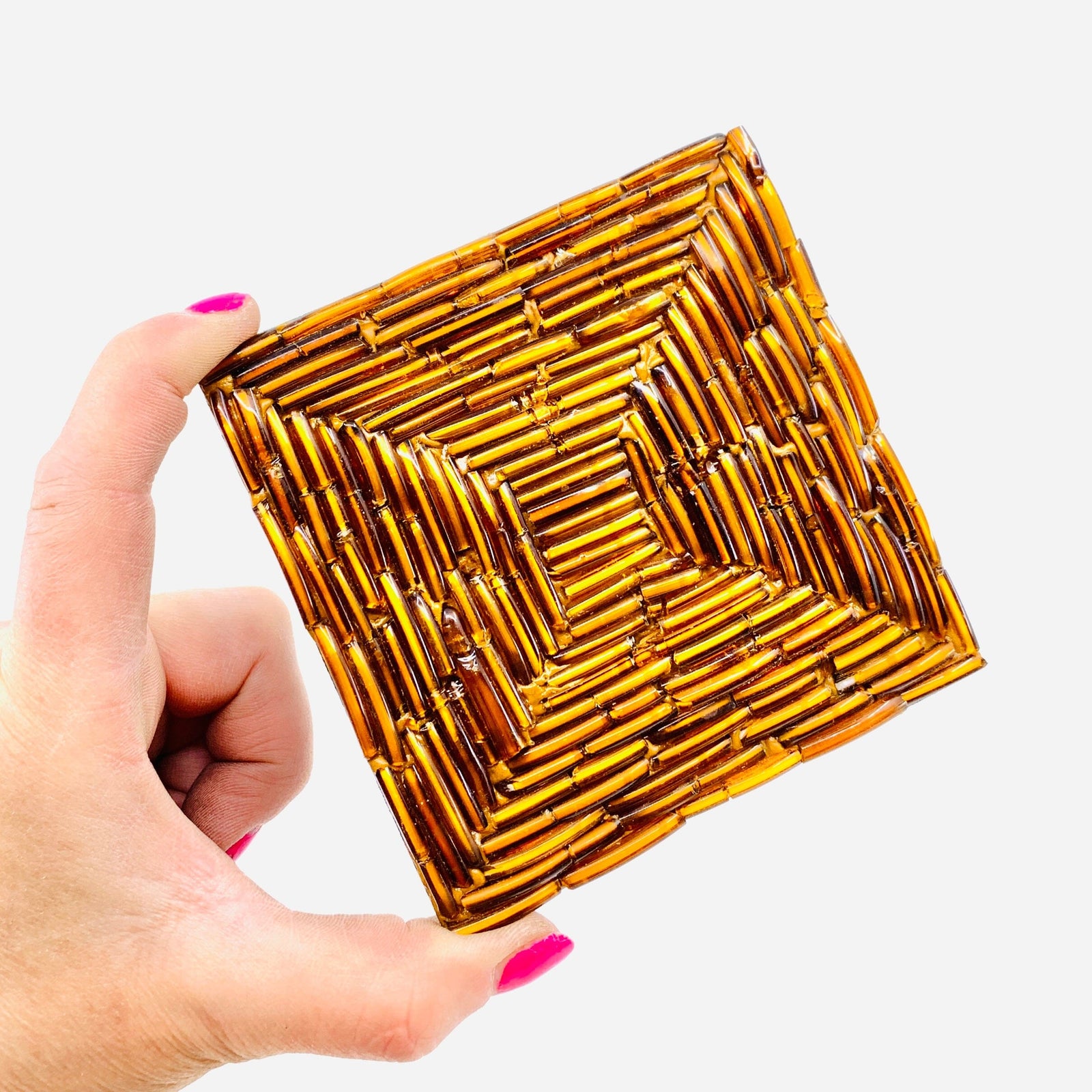 Recycled Glass Coaster, Bronze K & K Tabletop 