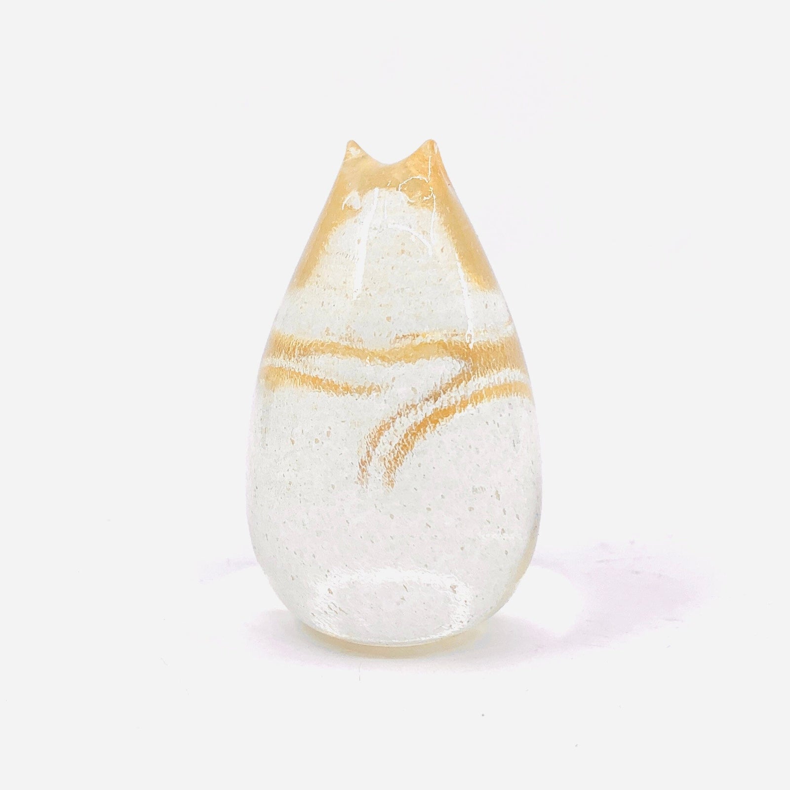Little Glass Love Cat, Champagne Miniature Henrietta Glass 