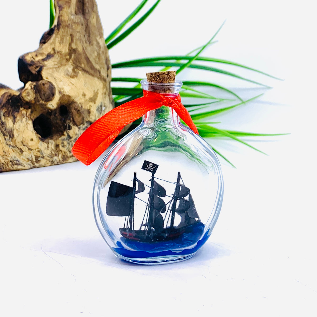 Pirate Ship in a Bottle Ornament
