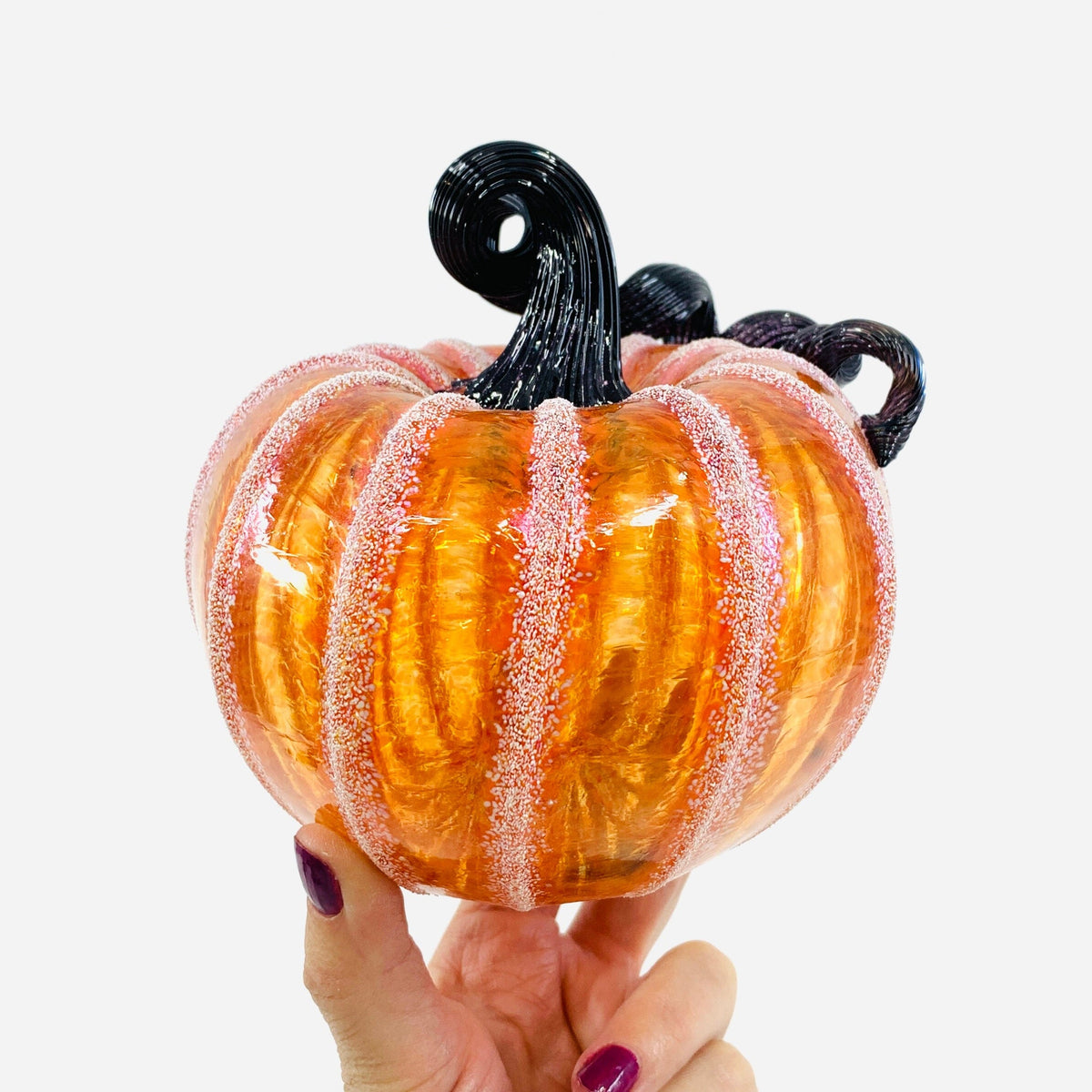 Daily Pumpkin 644 Fall Jumbo Squat Daily Pumpkin Luke Adams Glass Blowing Studio 