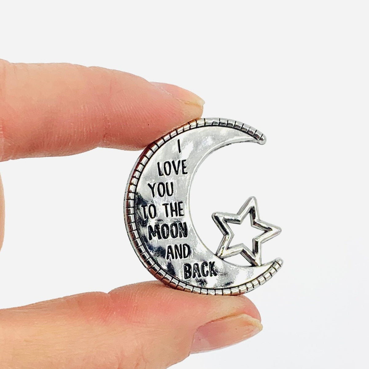 I Love You To The Moon And Back Charm - Black PT 107 GANZ 