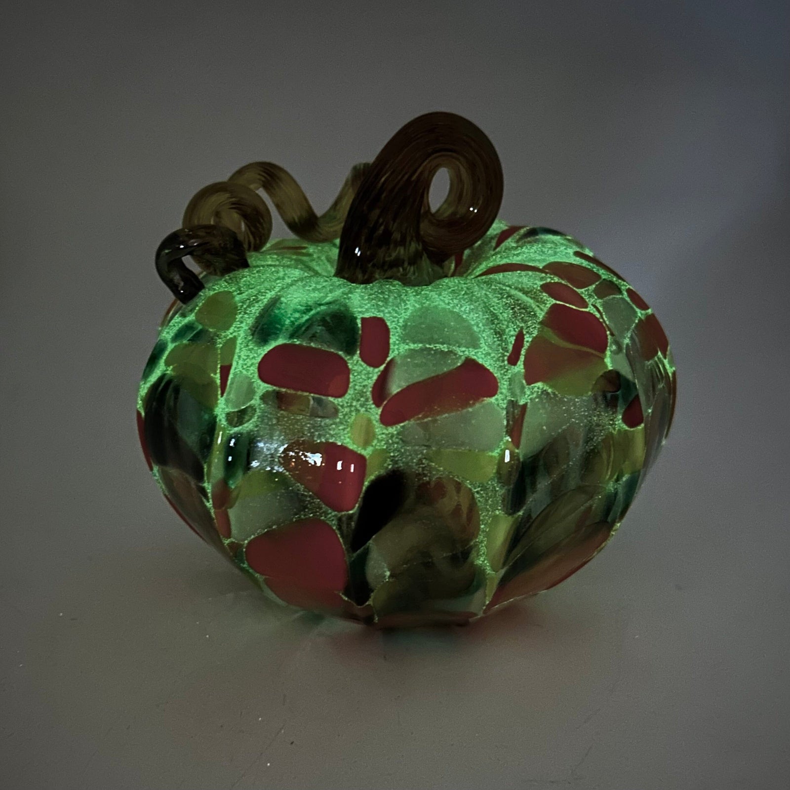 Daily Glow Pumpkin 1421 Squat Daily Pumpkin Luke Adams Glass Blowing Studio 