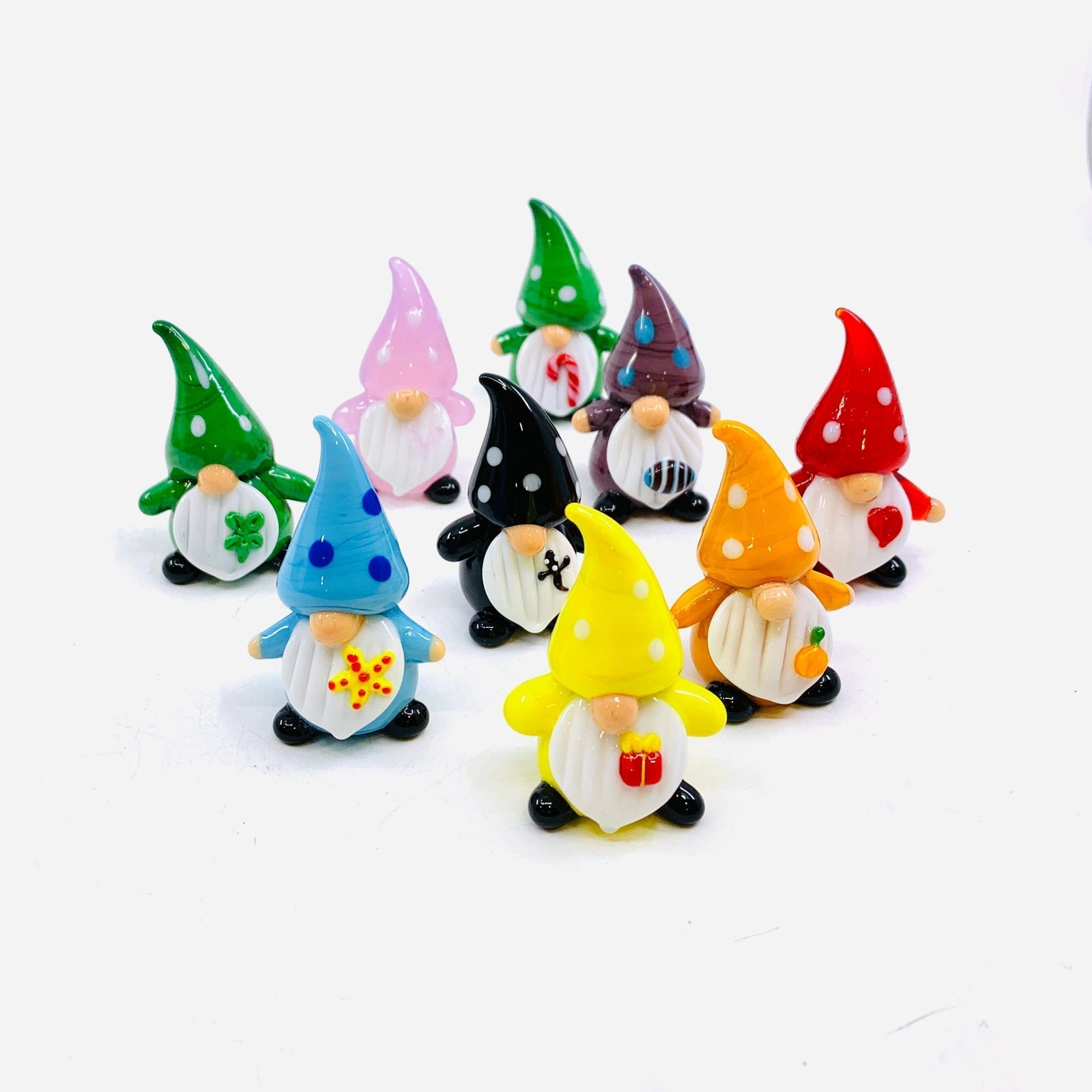 Everyday Little Glass Gnomes, Rainbow Miniature Alex 