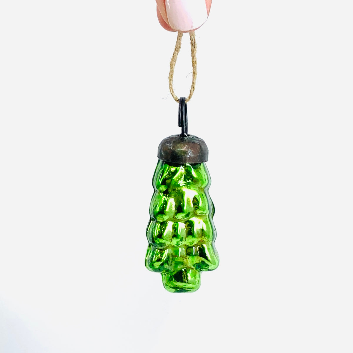 Glass Green Tree Ornament