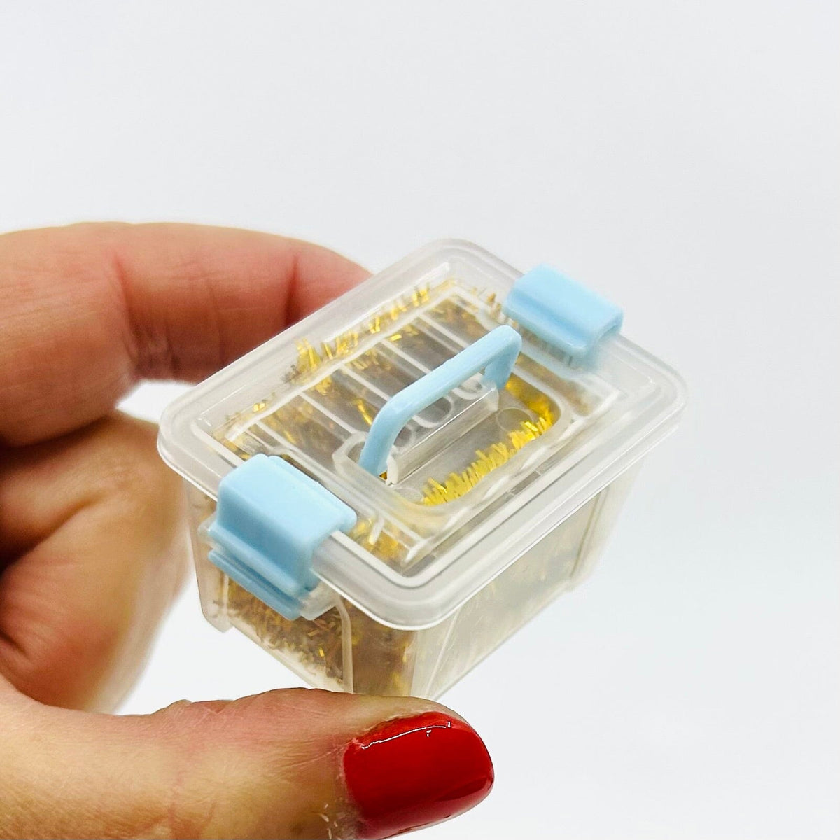 Tiny Attic Tote of Christmas Garland, Gold Miniature - 