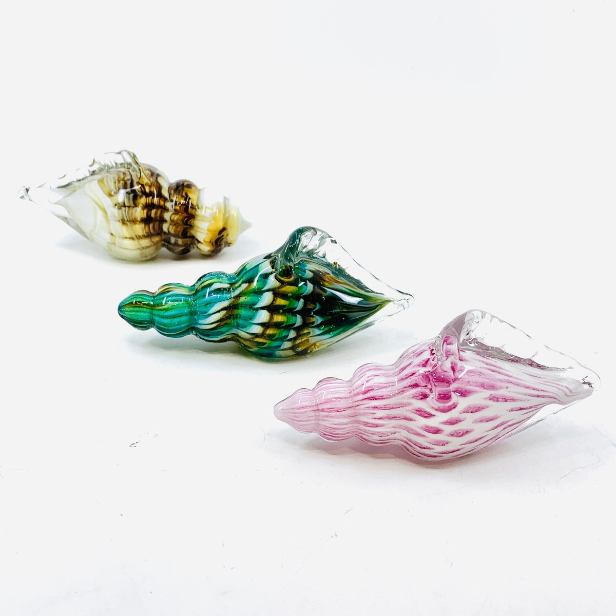Glass Seashell, Teal Decor Chesapeake Bay 