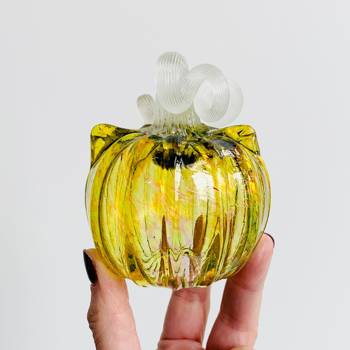 Daily Glow Catkin 1154 Daily Pumpkin Luke Adams Glass Blowing Studio 