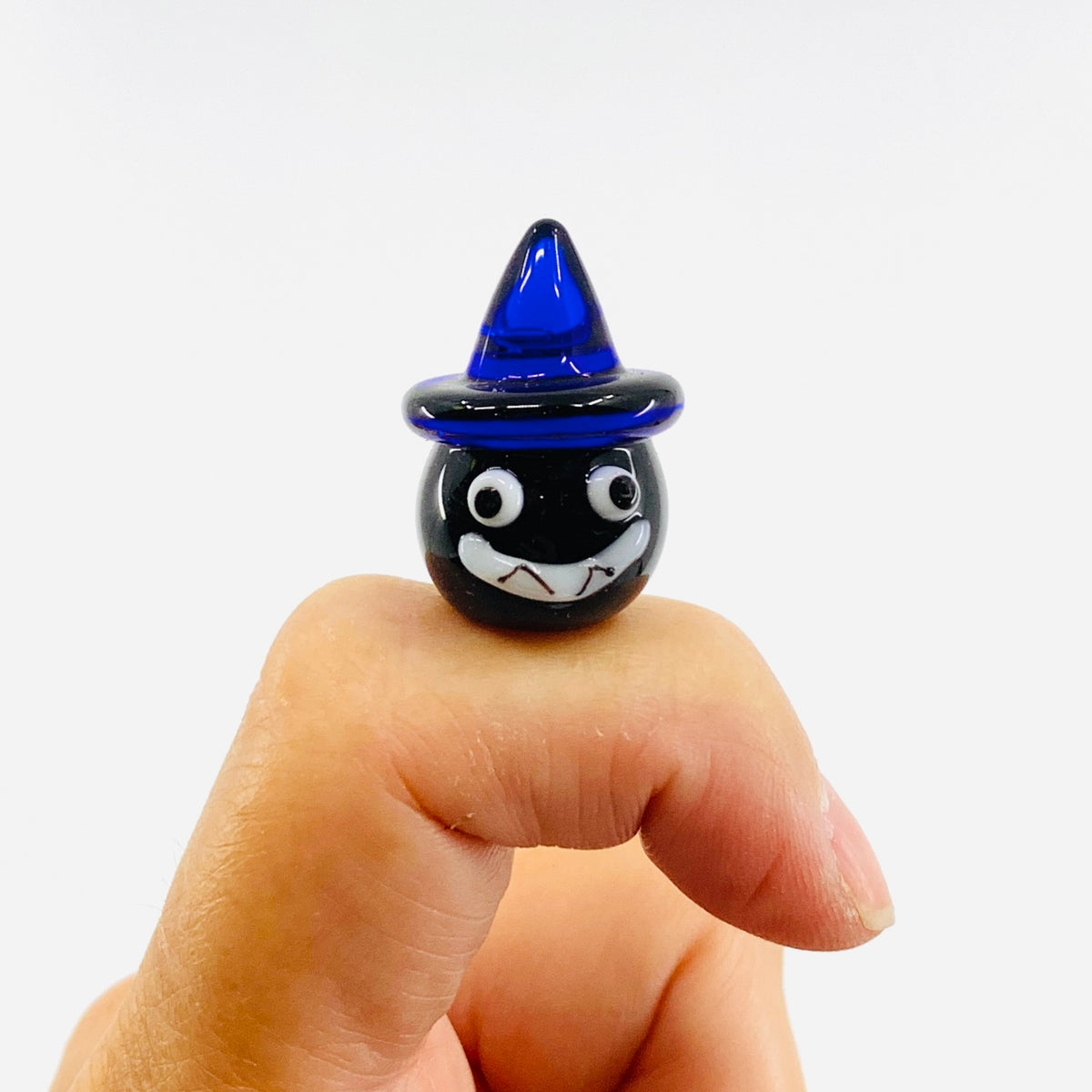 Little Glass Blue Hat Pumpkin