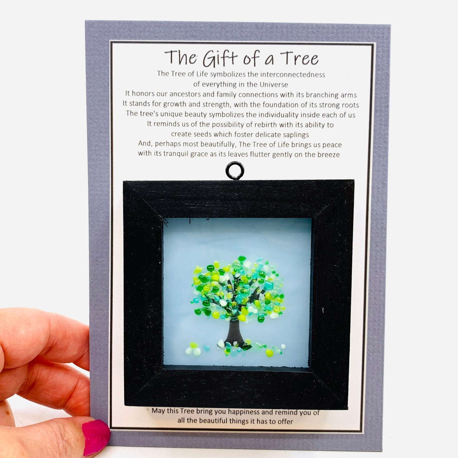 Fused Glass Tree of Life Shadow Box 40 Decor Glimmer Glass Gifts 
