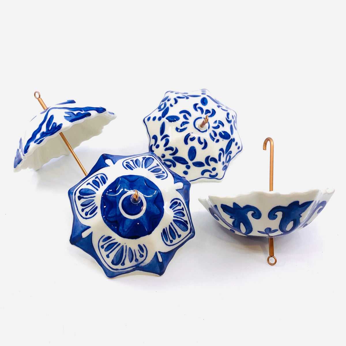 Stoneware Umbrella Ornaments Decor Creative Co-op 