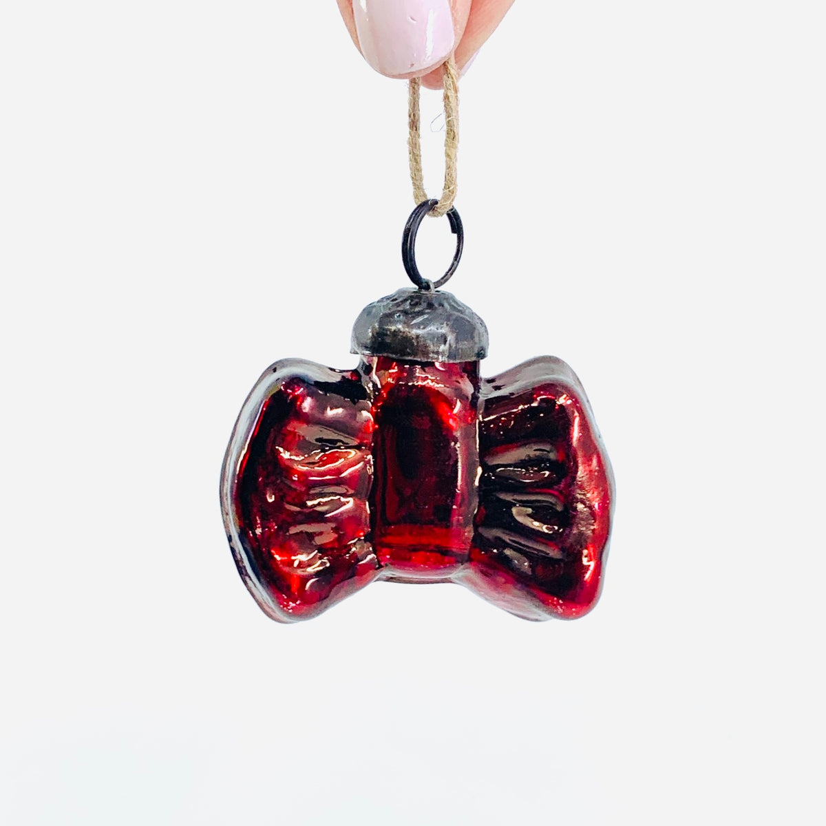 Glass Bow Ornament