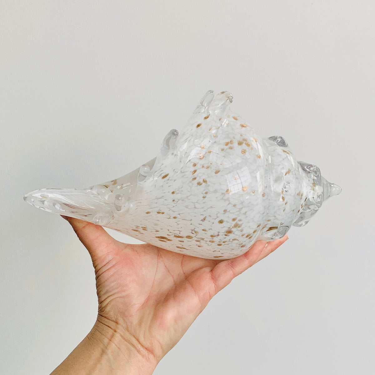 Gold Sparkle Conch Shell Decor Beachcombers 