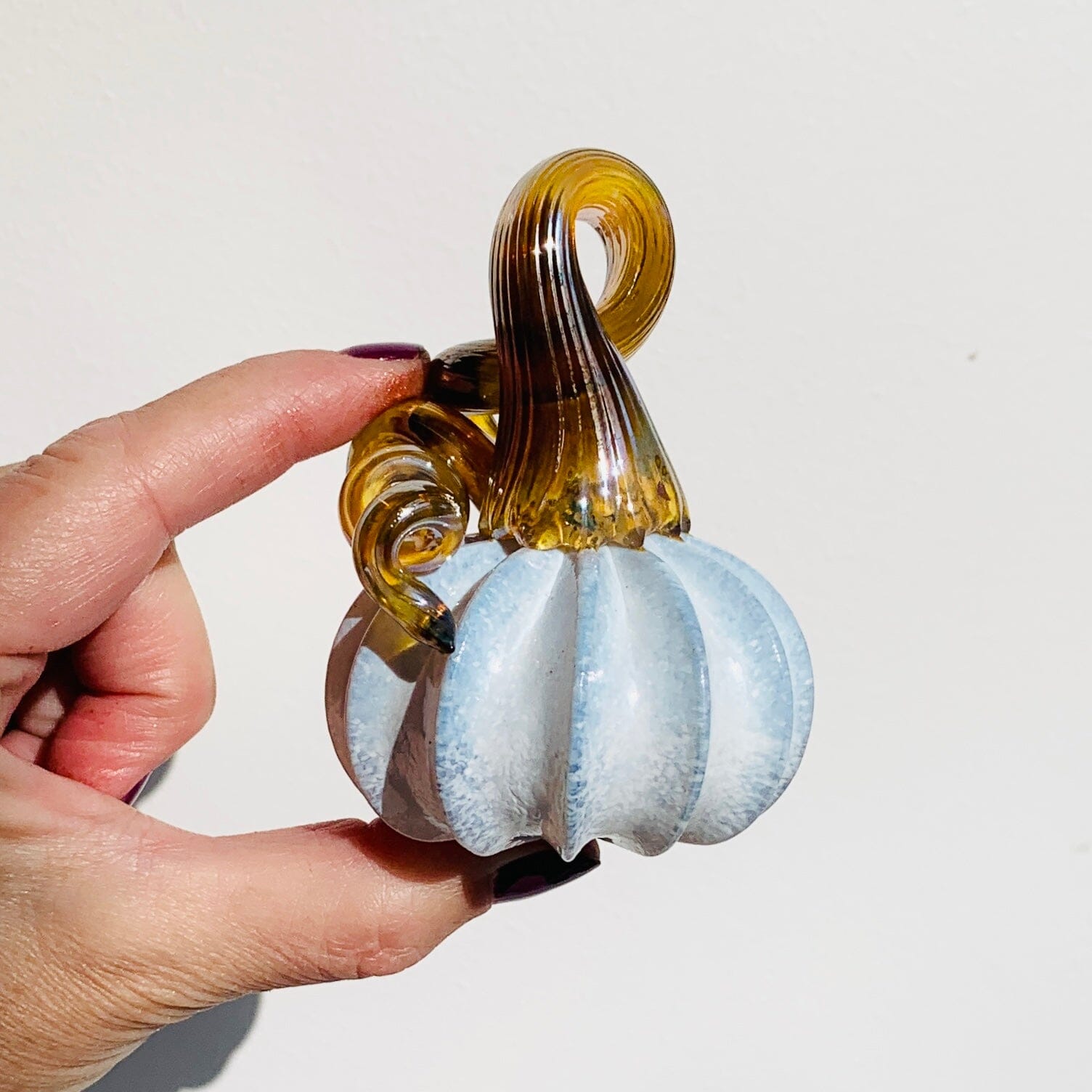 Daily Pumpkin 869 Mini Paperweight Daily Pumpkin Luke Adams Glass Blowing Studio 