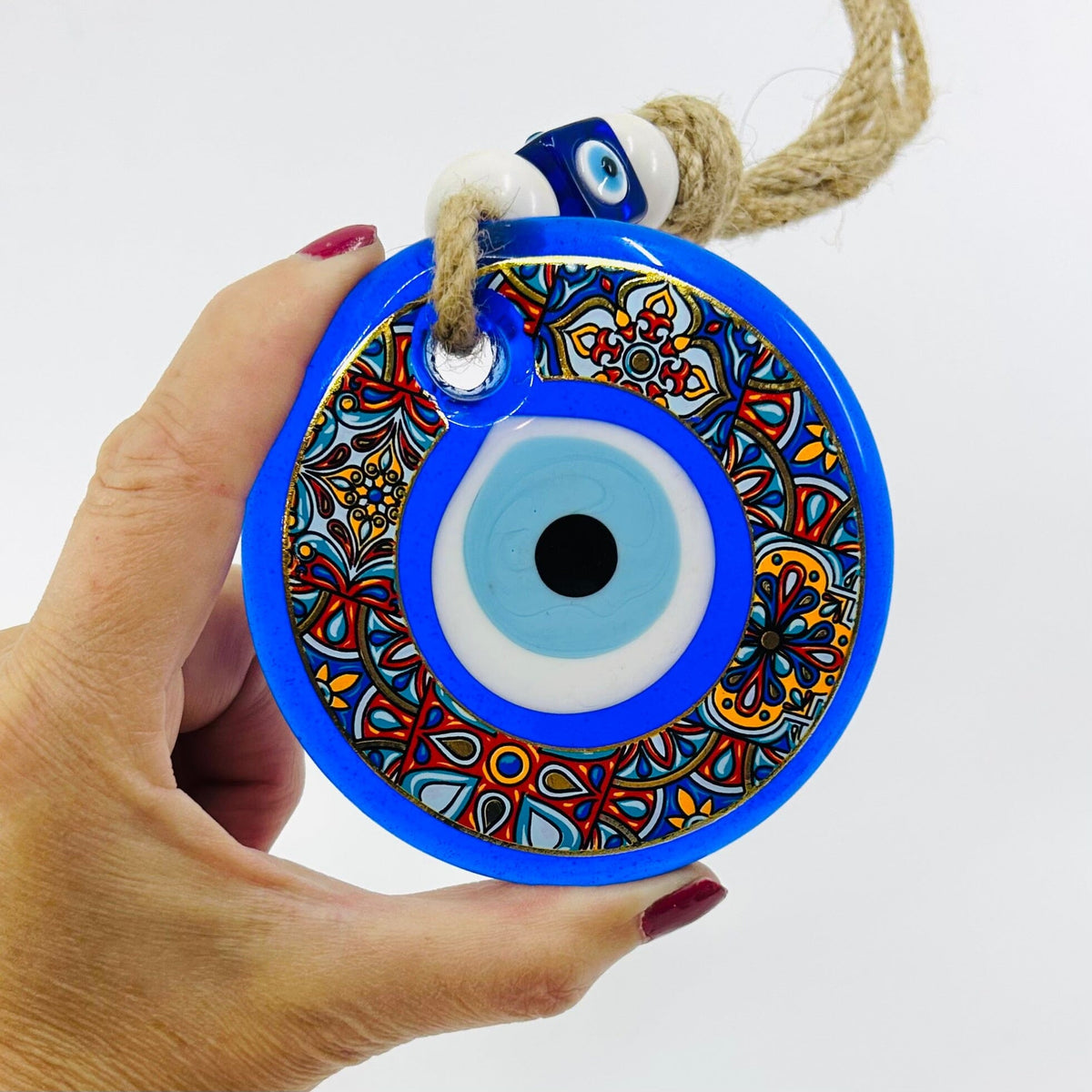 Glass Evil Eye Wall Hanger/Suncatcher 2 Natto USA 