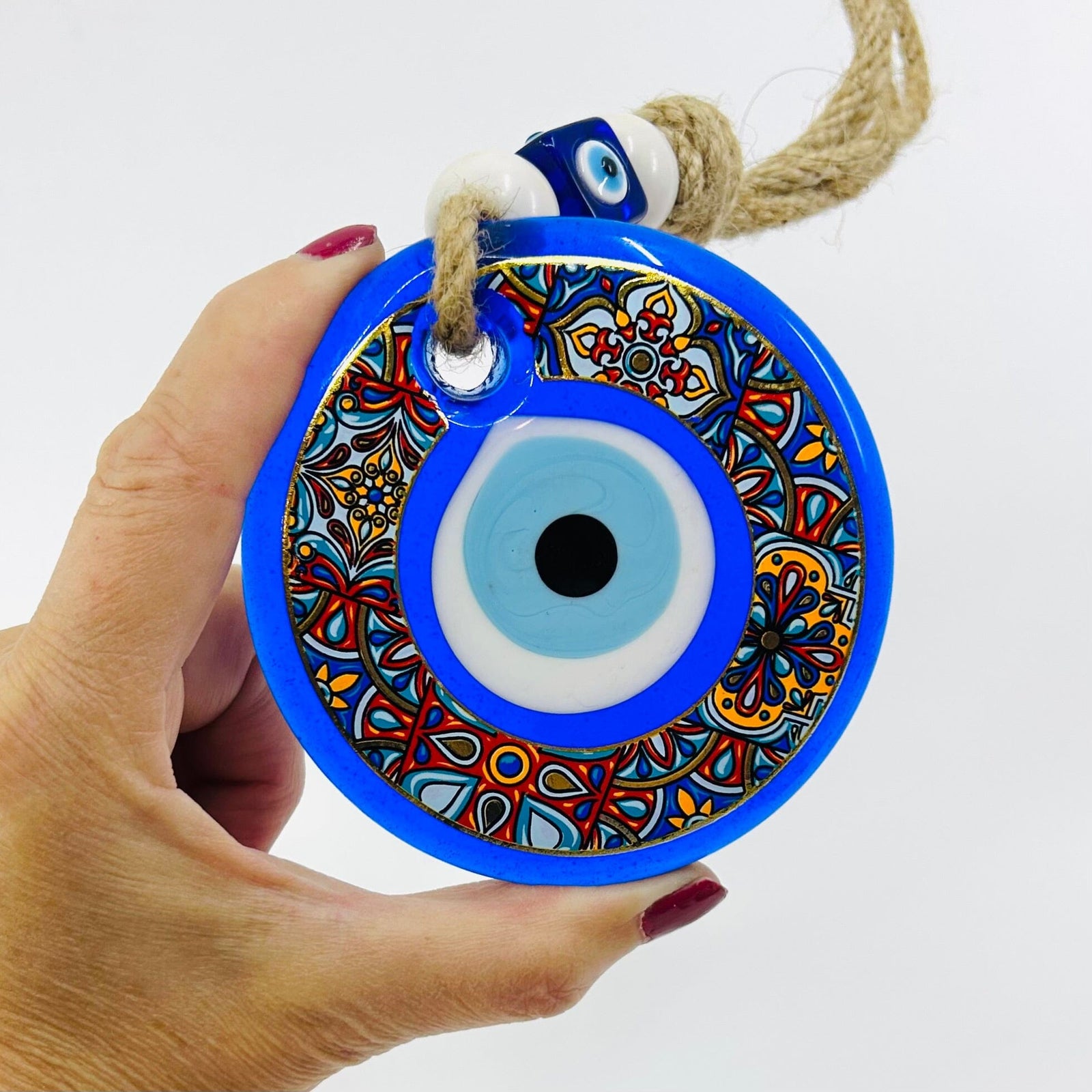 Glass Evil Eye Wall Hanger/Suncatcher 2 Natto USA 