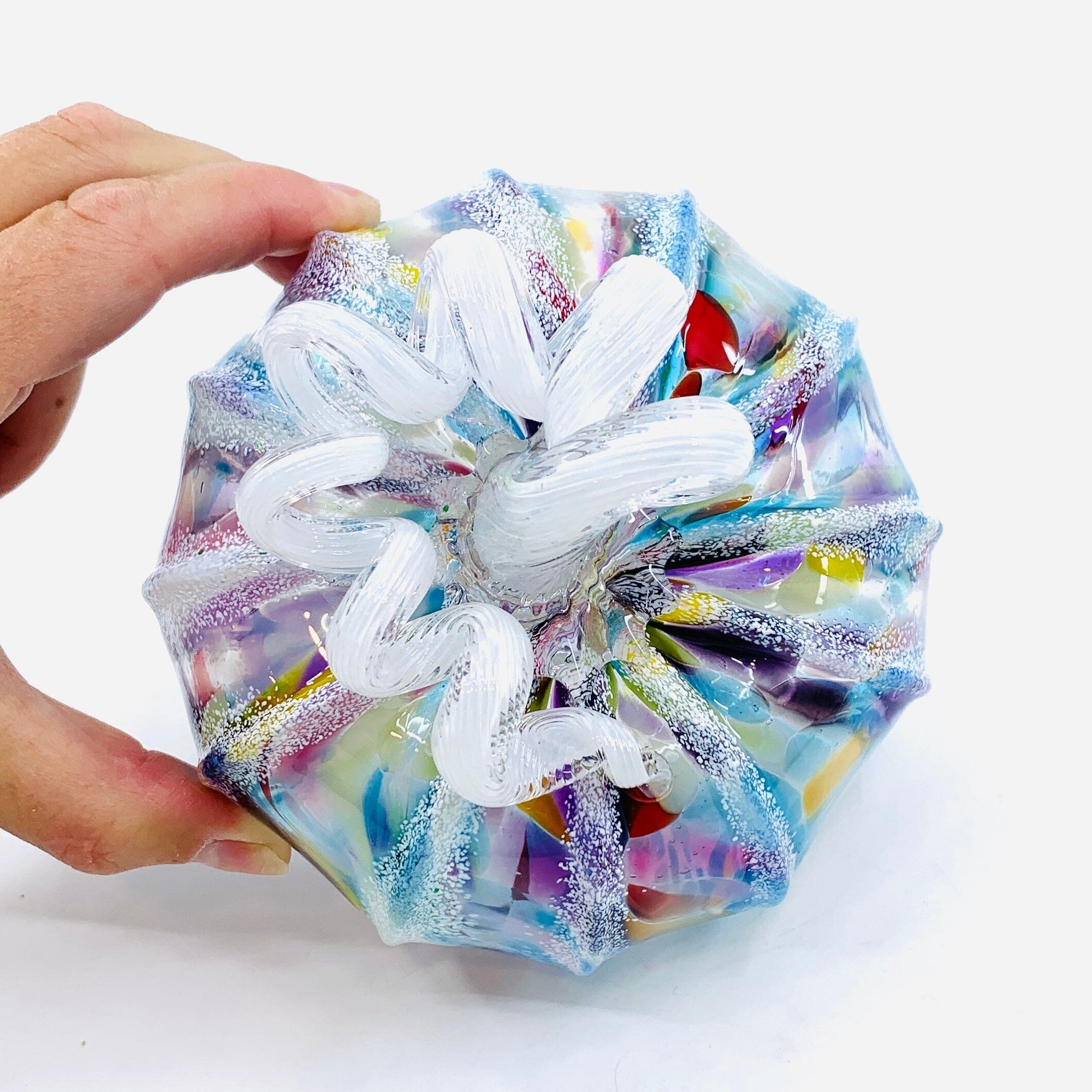 Daily Pumpkin 1725 Holiday Snowfall Squat Gabby Luke Adams Glass Blowing Studio 