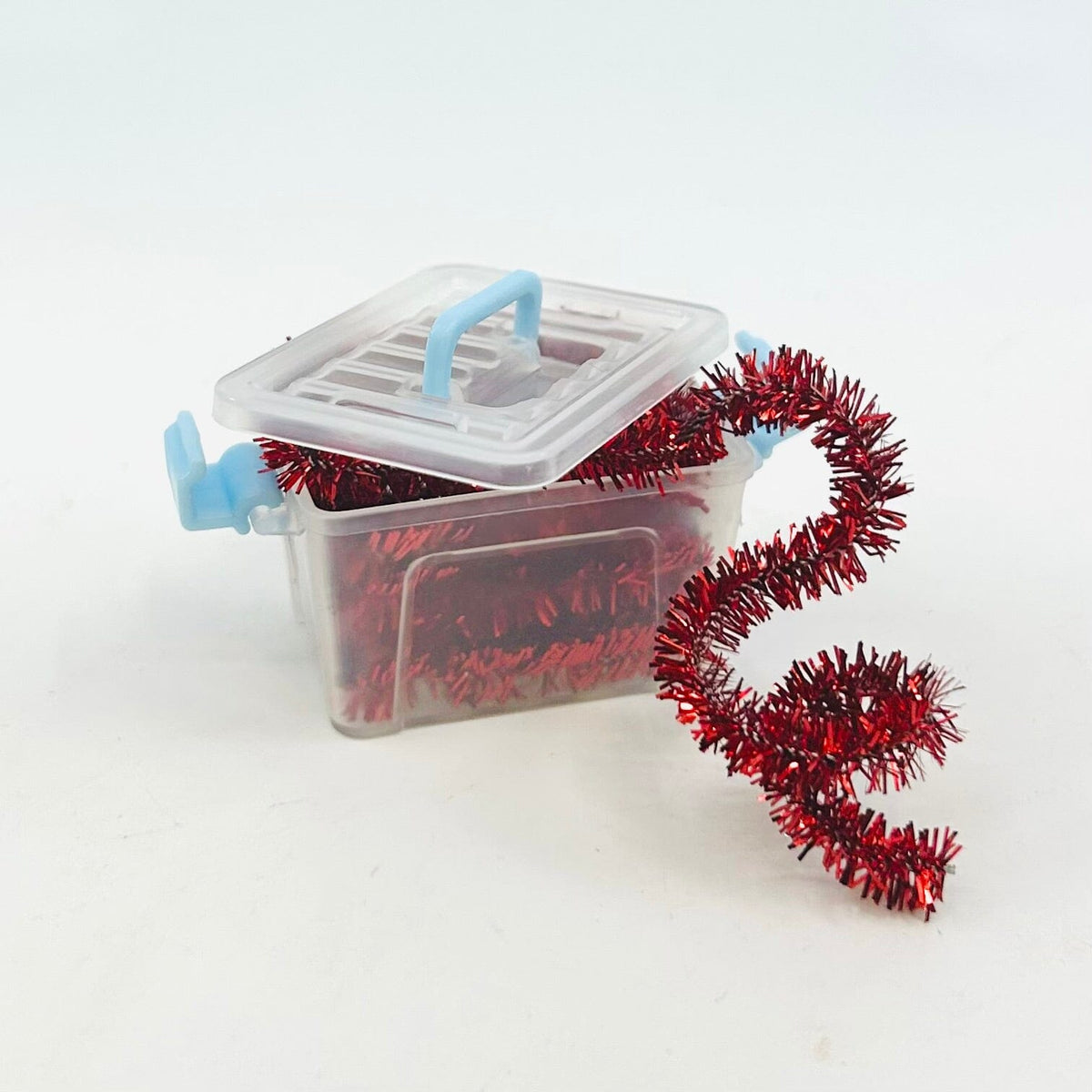 Tiny Attic Tote of Christmas Garland, Red Miniature - 