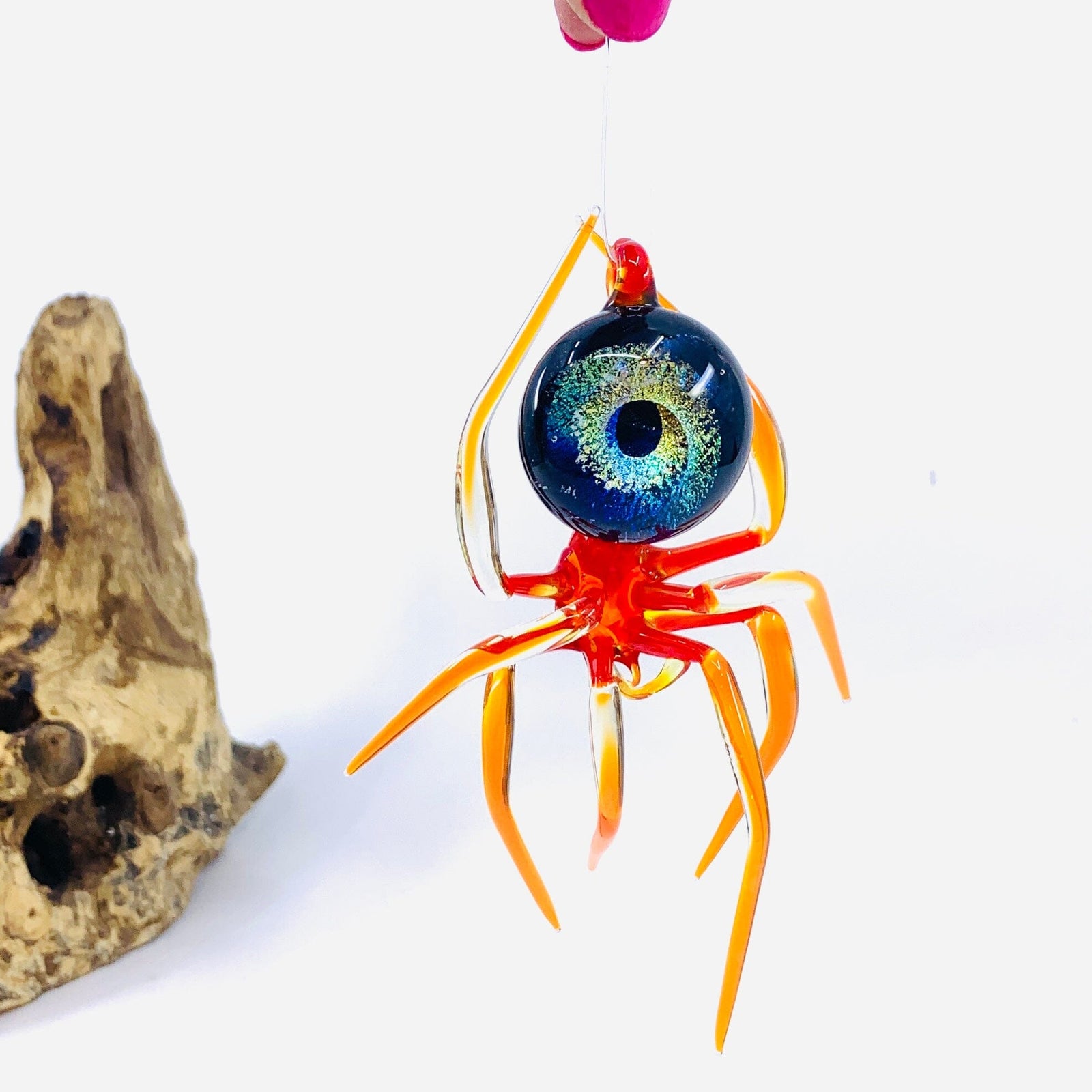 Glass Galaxy Spider Ornament, 33 Ornament WGK Glass Art Inc 