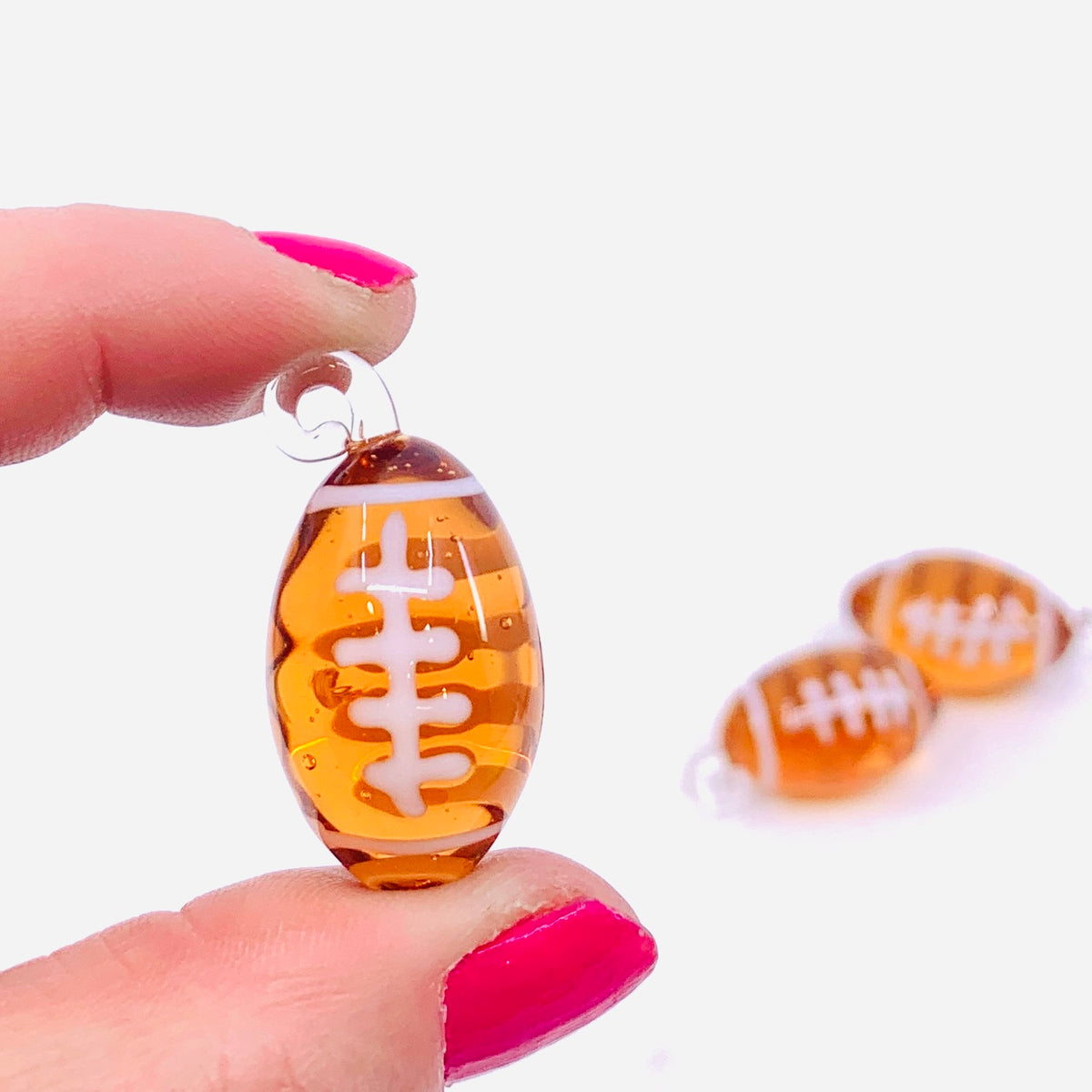 Tiny Glass Football Ornament 357