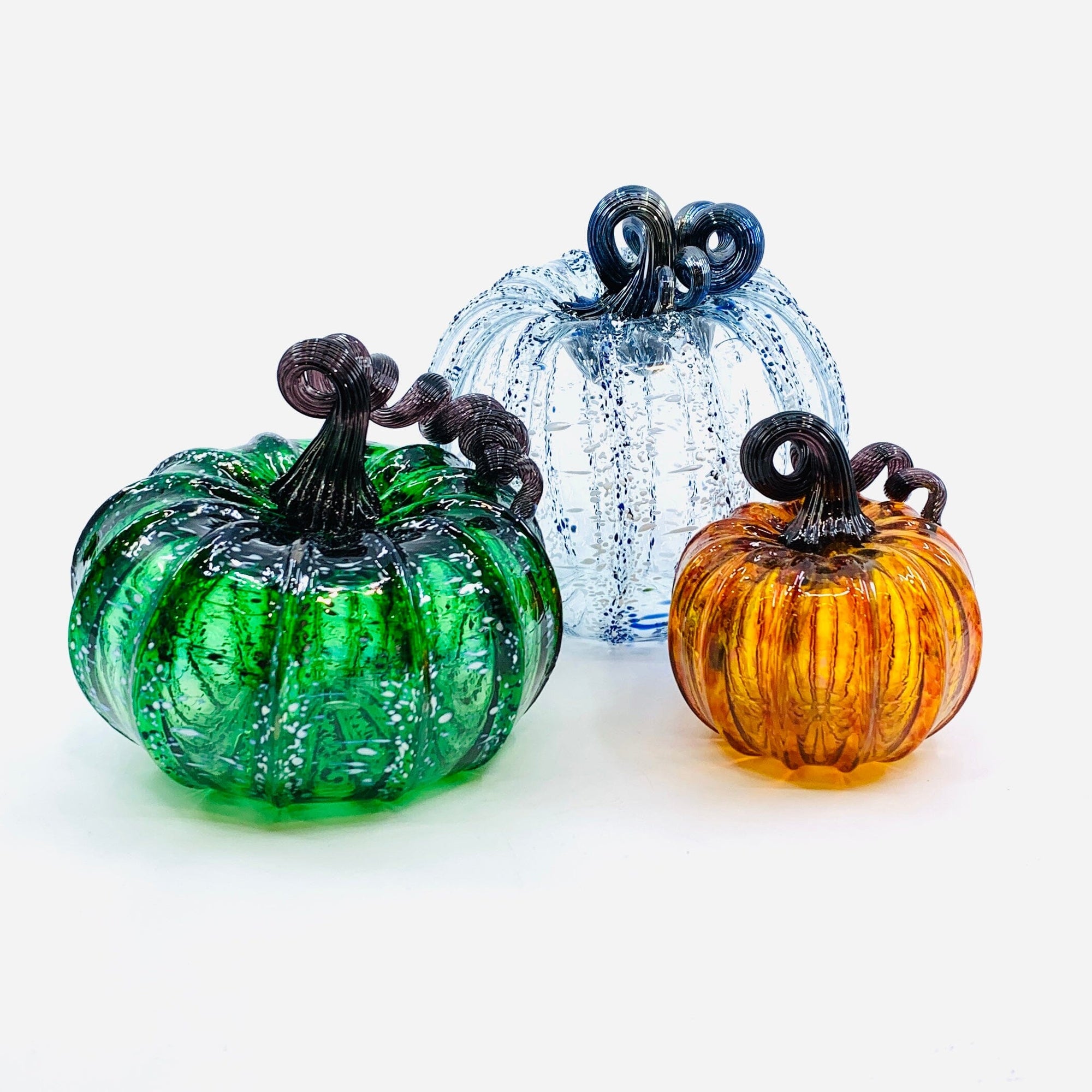 Daily Pumpkin 829 Centerpiece Trio Gabby Luke Adams Glass Blowing Studio 