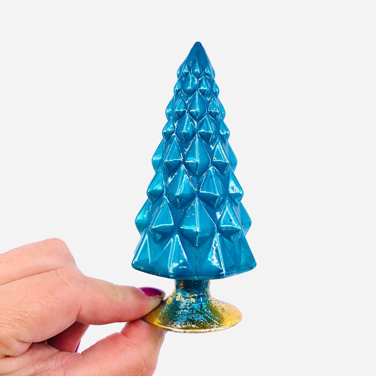 Rainbow Hue Glass Trees, Blue Cody Foster & Co 13 