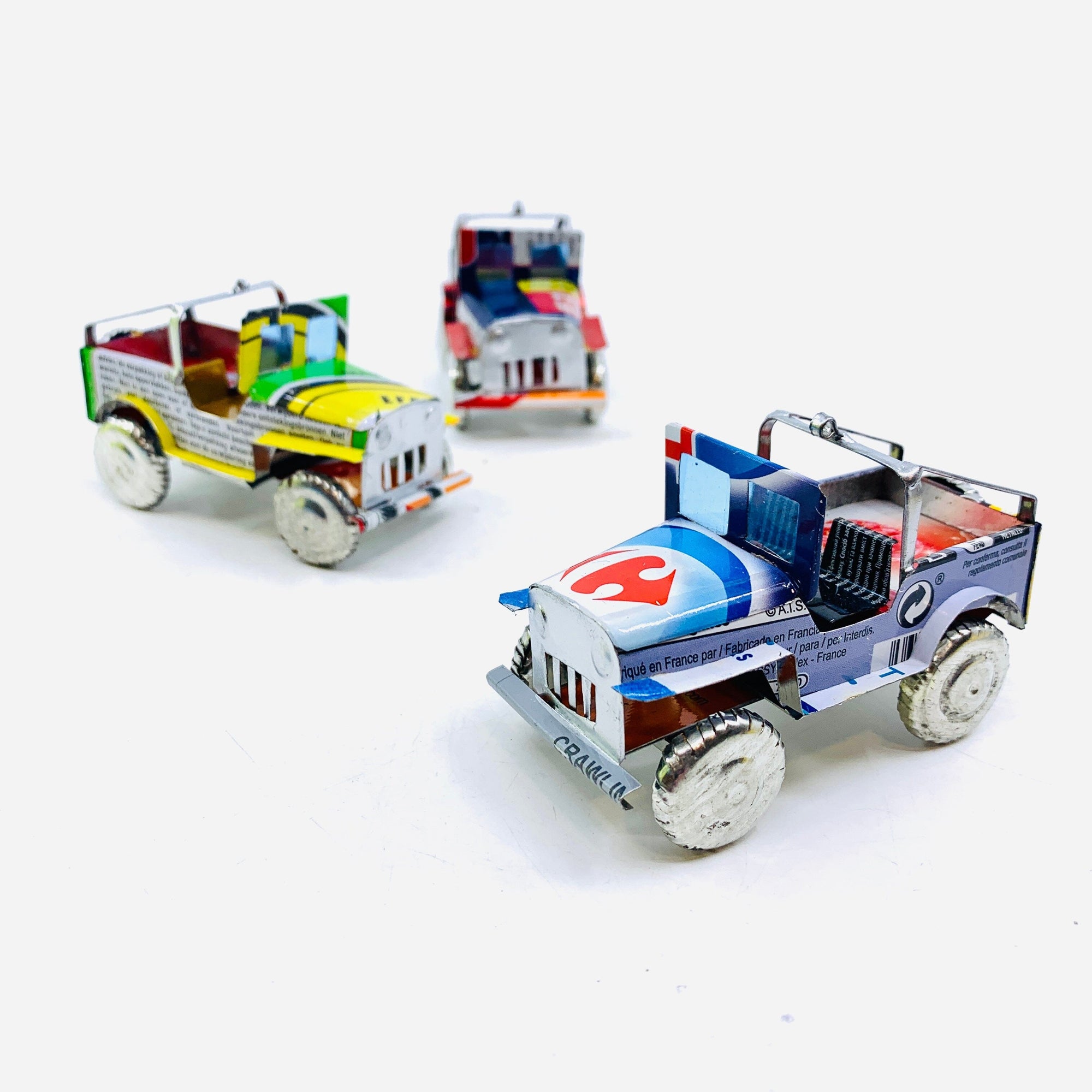 Hanging Recycled Tin Jeep Miniature East Africa Co. 