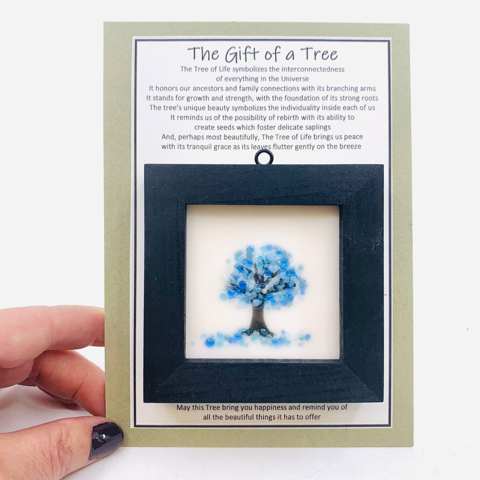 Fused Glass Tree of Life Shadow Box 114 Decor Glimmer Glass Gifts 