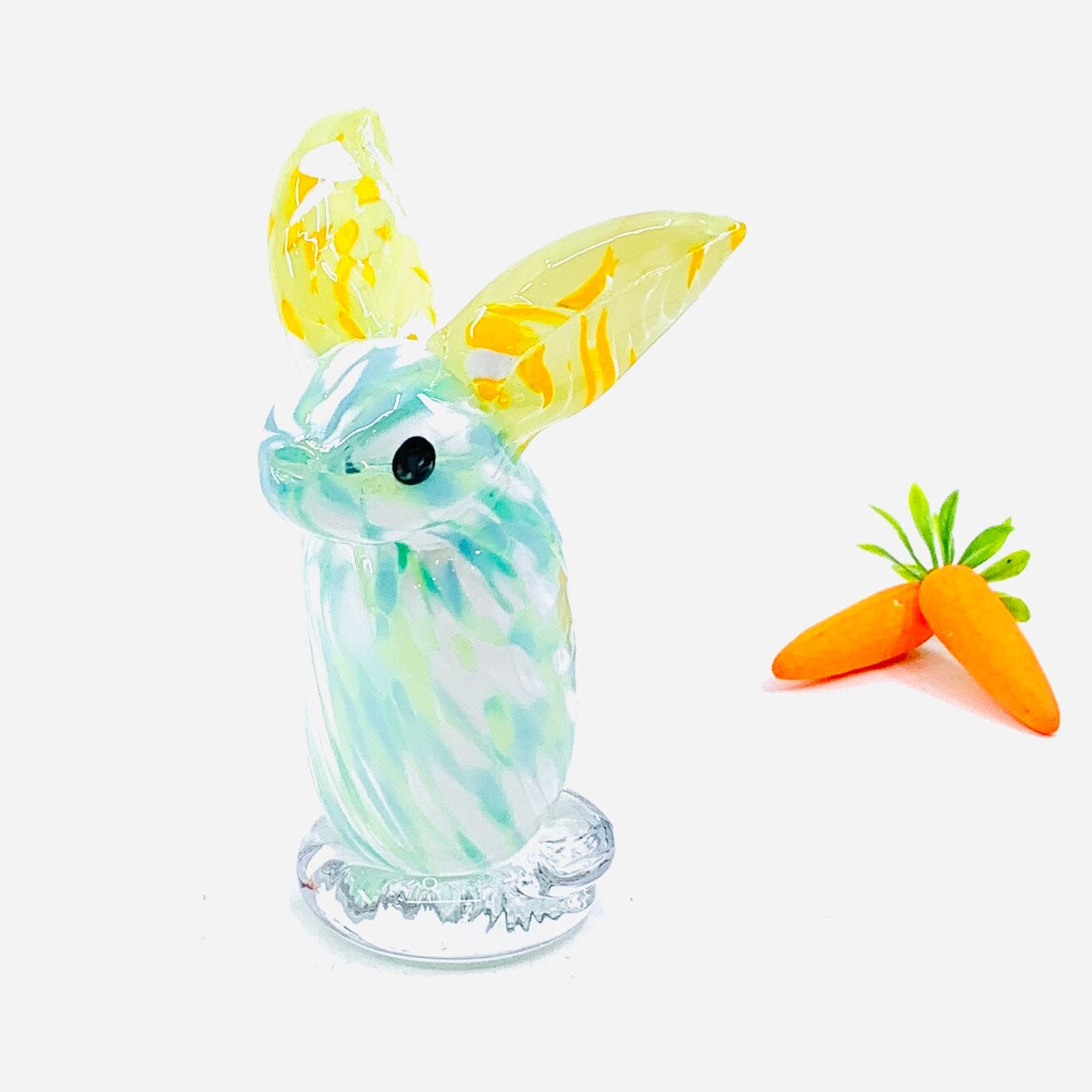 Daily Bunny 297 Sage Luke Adams Glass Blowing Studio 