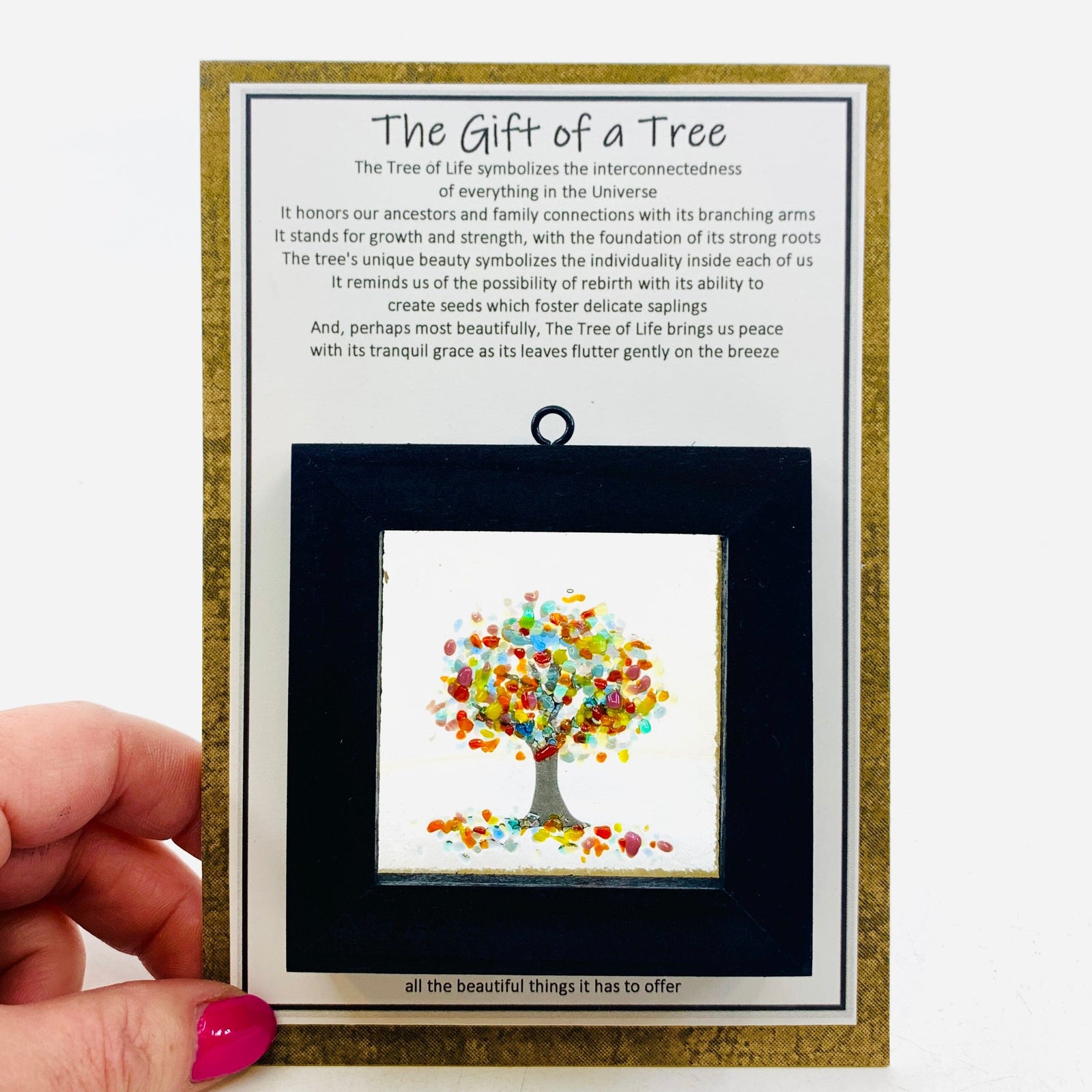 Fused Glass Tree of Life Shadow Box 158 Decor Glimmer Glass Gifts 