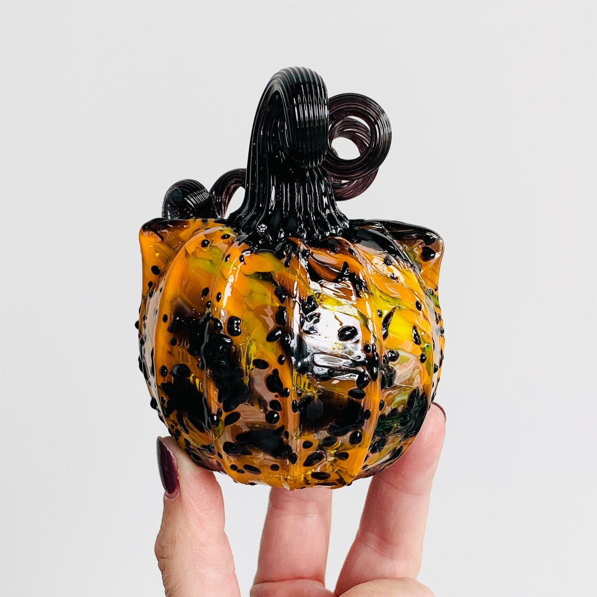 Daily Catkin 1143 Daily Pumpkin Luke Adams Glass Blowing Studio 