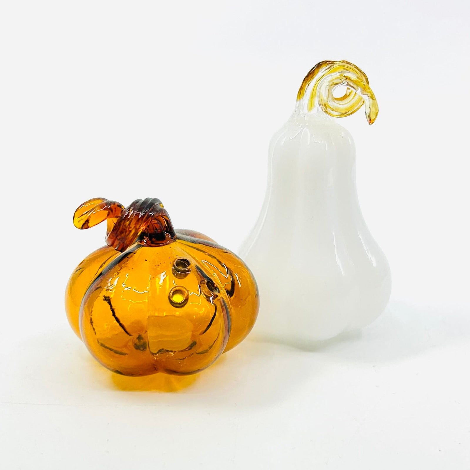 Glass Pumpkin Salt and Pepper Shakers Decor Gift Essentials 