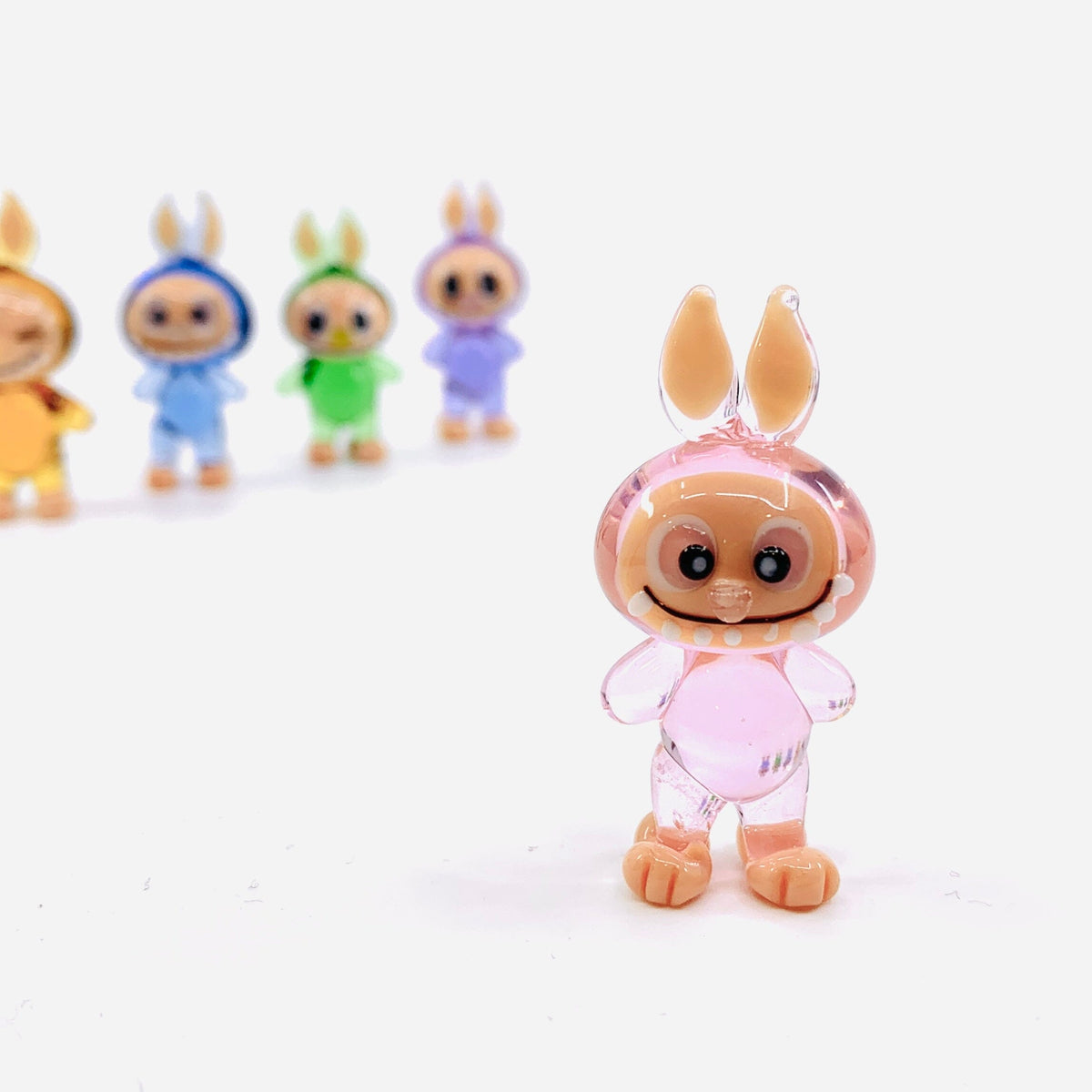 Glass Labubu Monsters, Pink Alex 