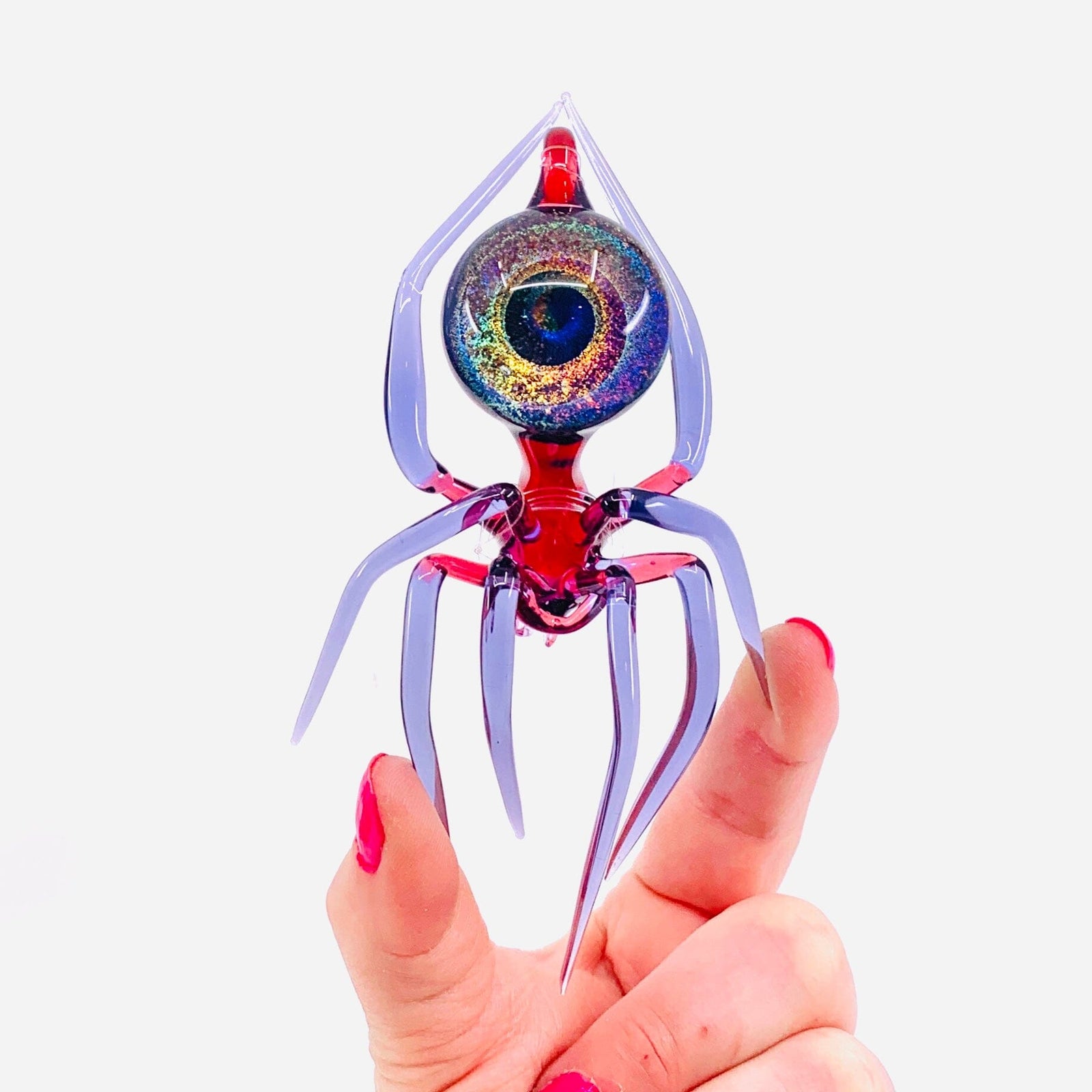 Glass Galaxy Spider Ornament, 35 Ornament WGK Glass Art Inc 