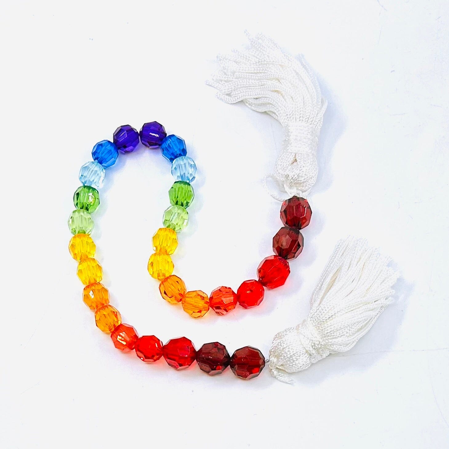Rainbow Acrylic Tassel Garland Decor Ornament GANZ 