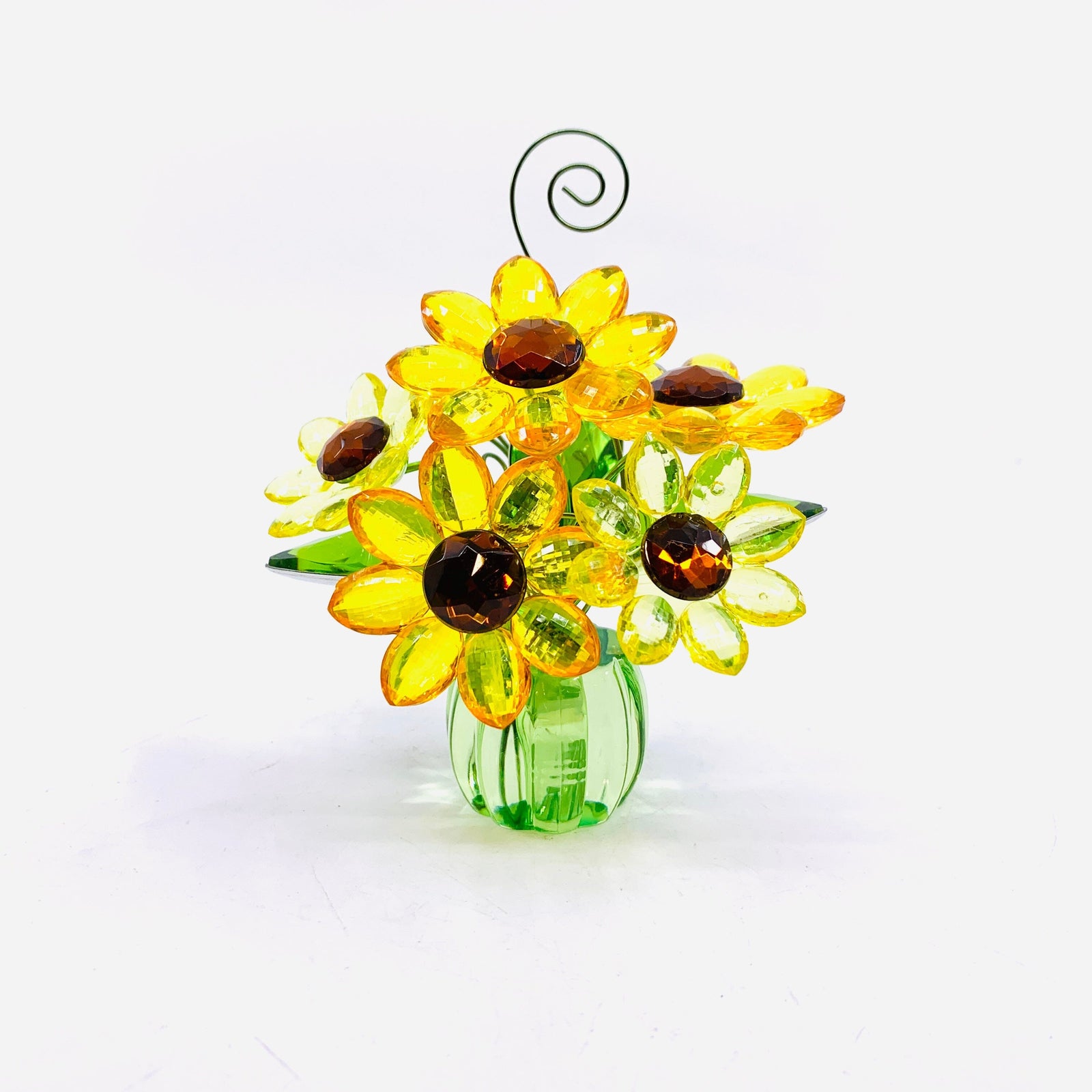 Acrylic Bouquet, Sunny Green Pot Bouquet Decor GANZ 