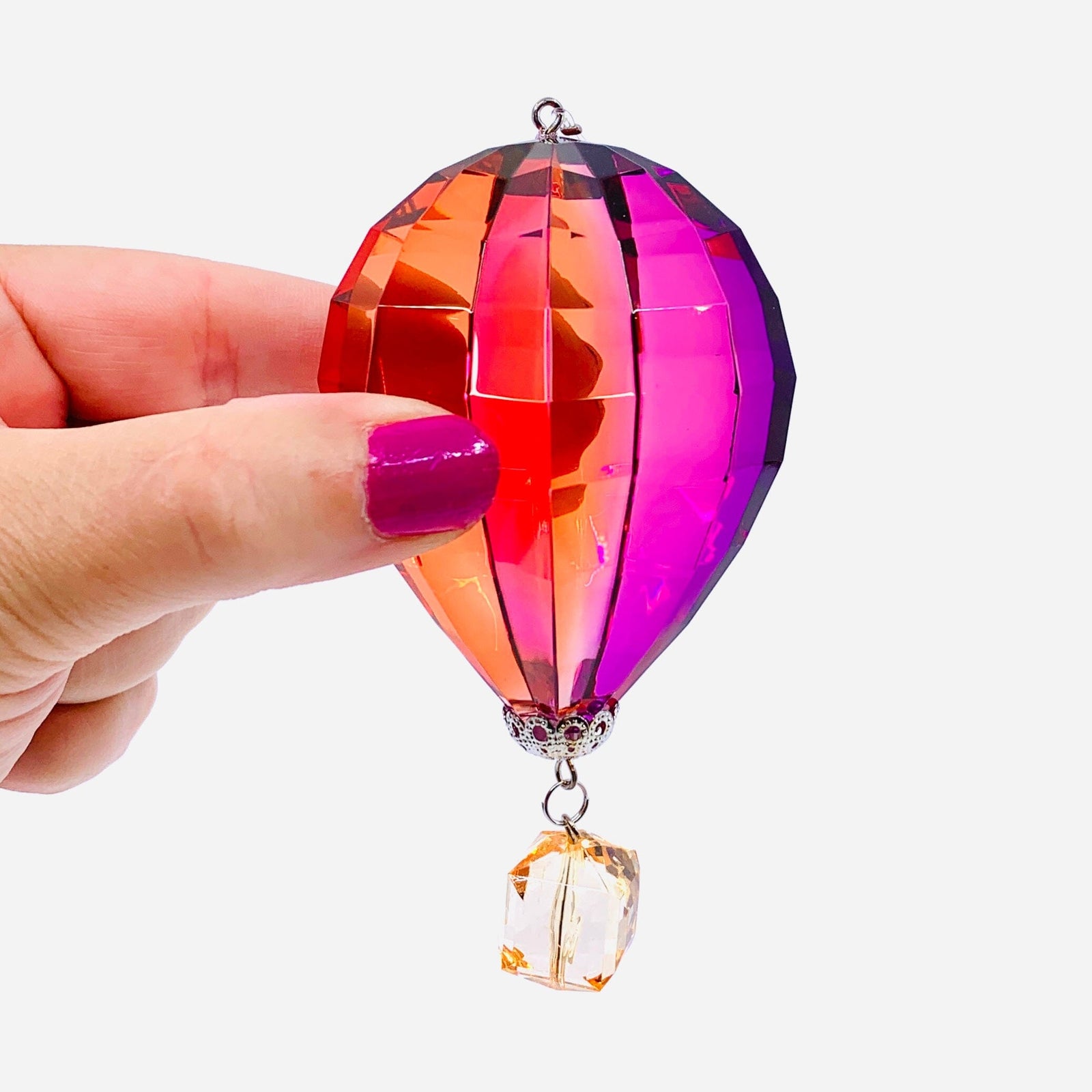 Hot Air Balloon Crystal Ornament, 6 Ornament GANZ 