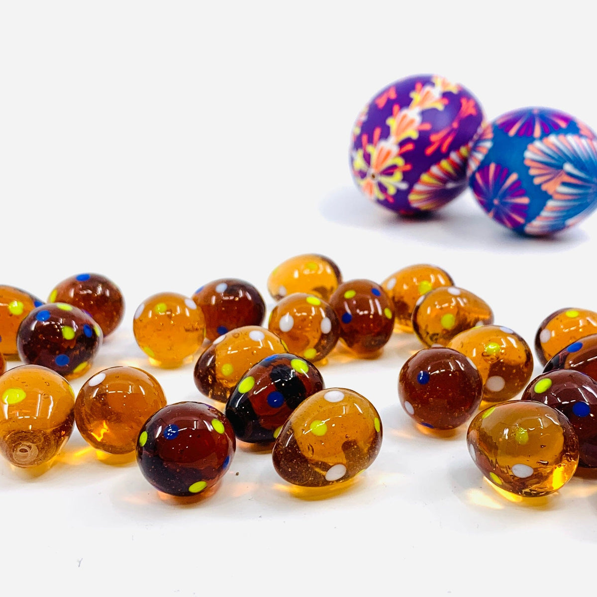 Mini Glass Egg, Amber Miniature Amazon 