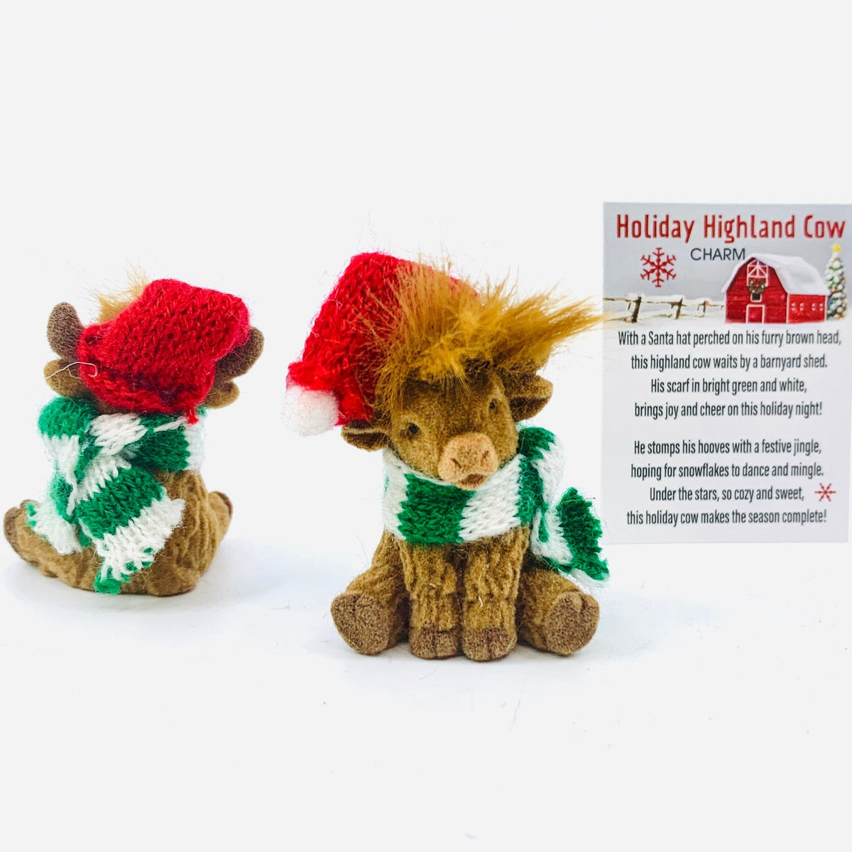 Holiday Highland Cow Charm - PT193 GANZ 