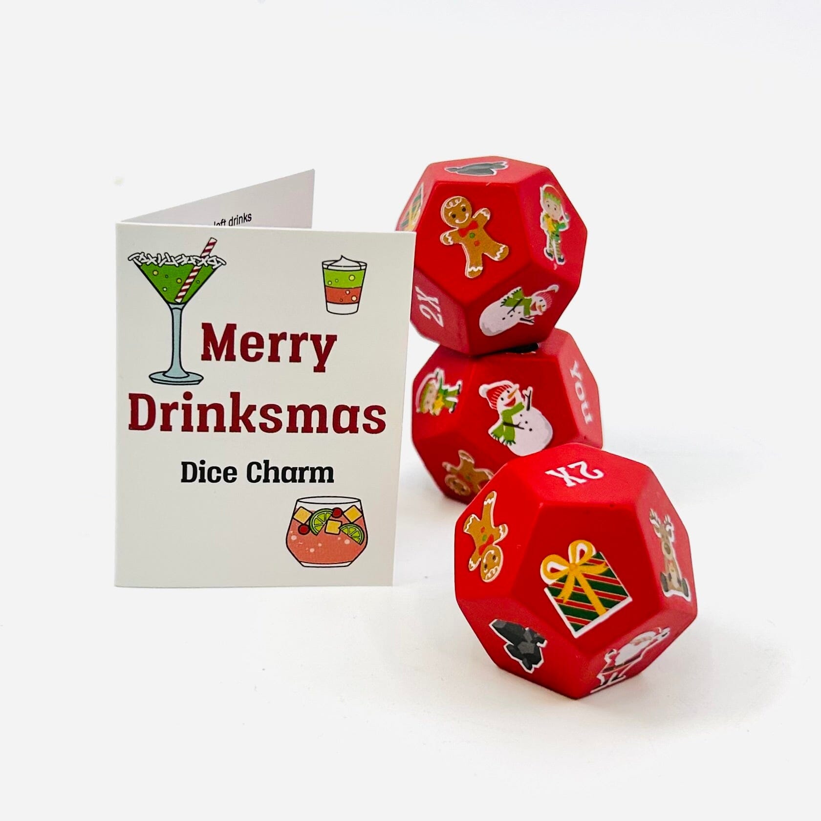 Merry Drinksmas Dice Charm - PT 147 GANZ 
