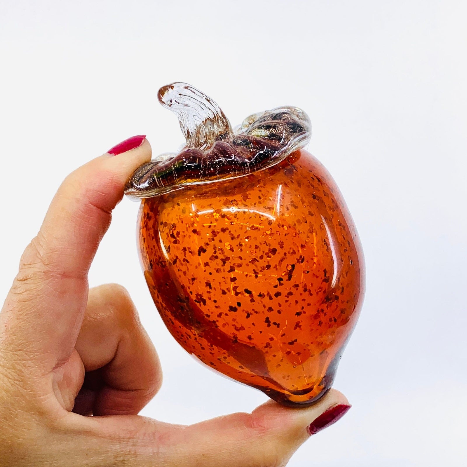 Daily Hand Blown Glass Acorn, Amber GANZ 