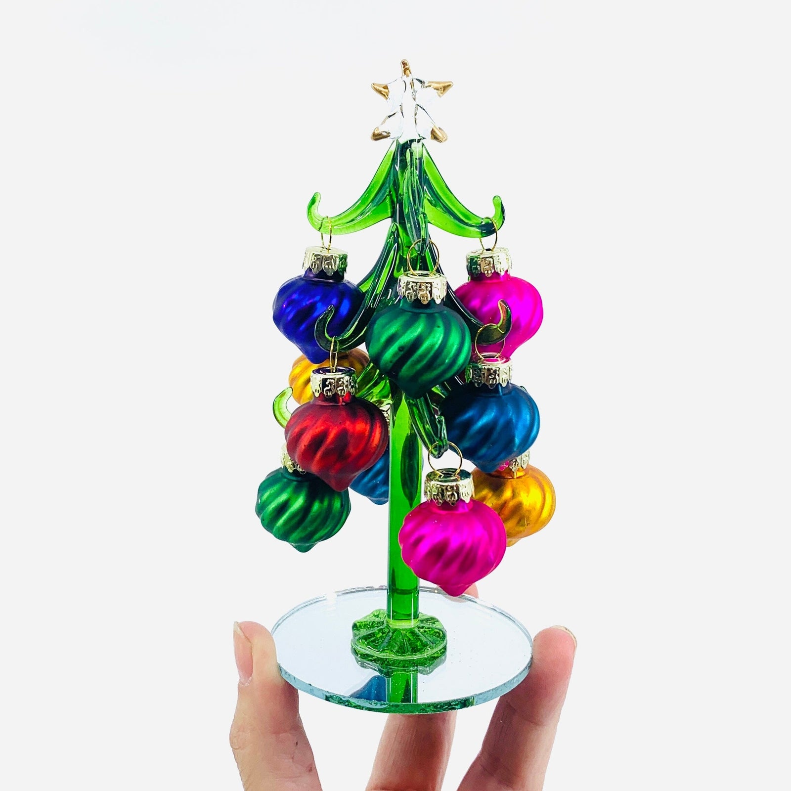 Glass Swirl Ornament Tree 33 Decor Gift Essentials 
