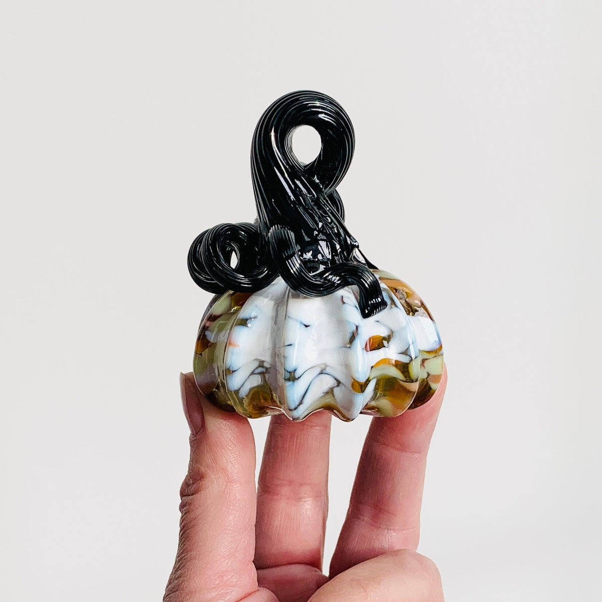 Daily Pumpkin 1302 Mini Paperweight Daily Pumpkin Luke Adams Glass Blowing Studio 