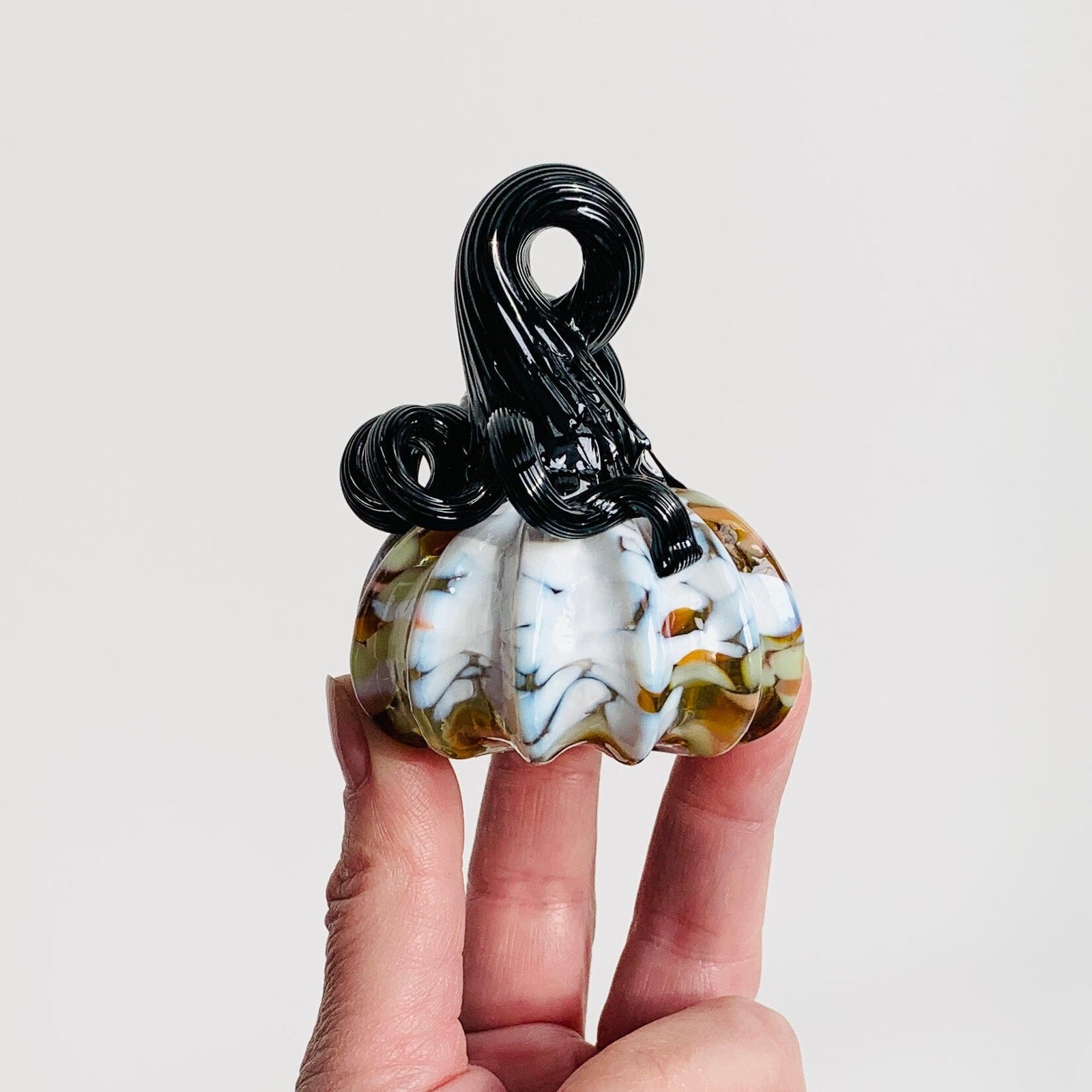 Daily Pumpkin 1302 Mini Paperweight Daily Pumpkin Luke Adams Glass Blowing Studio 