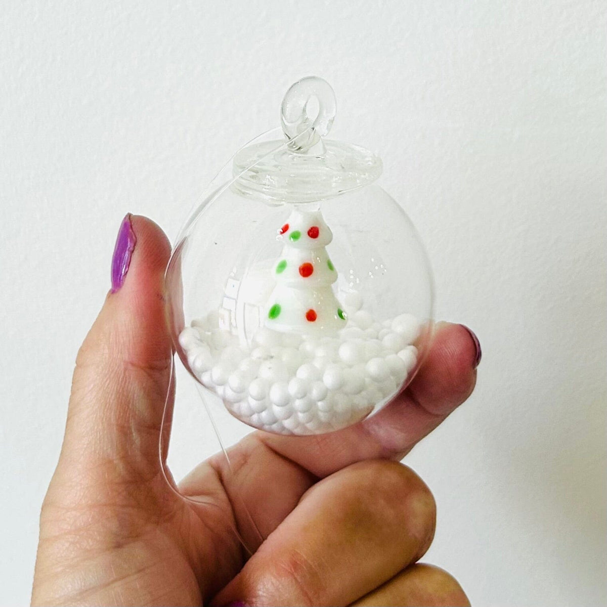 Glass Snow Globe Ornament, Tree Decor Creative Co-op 