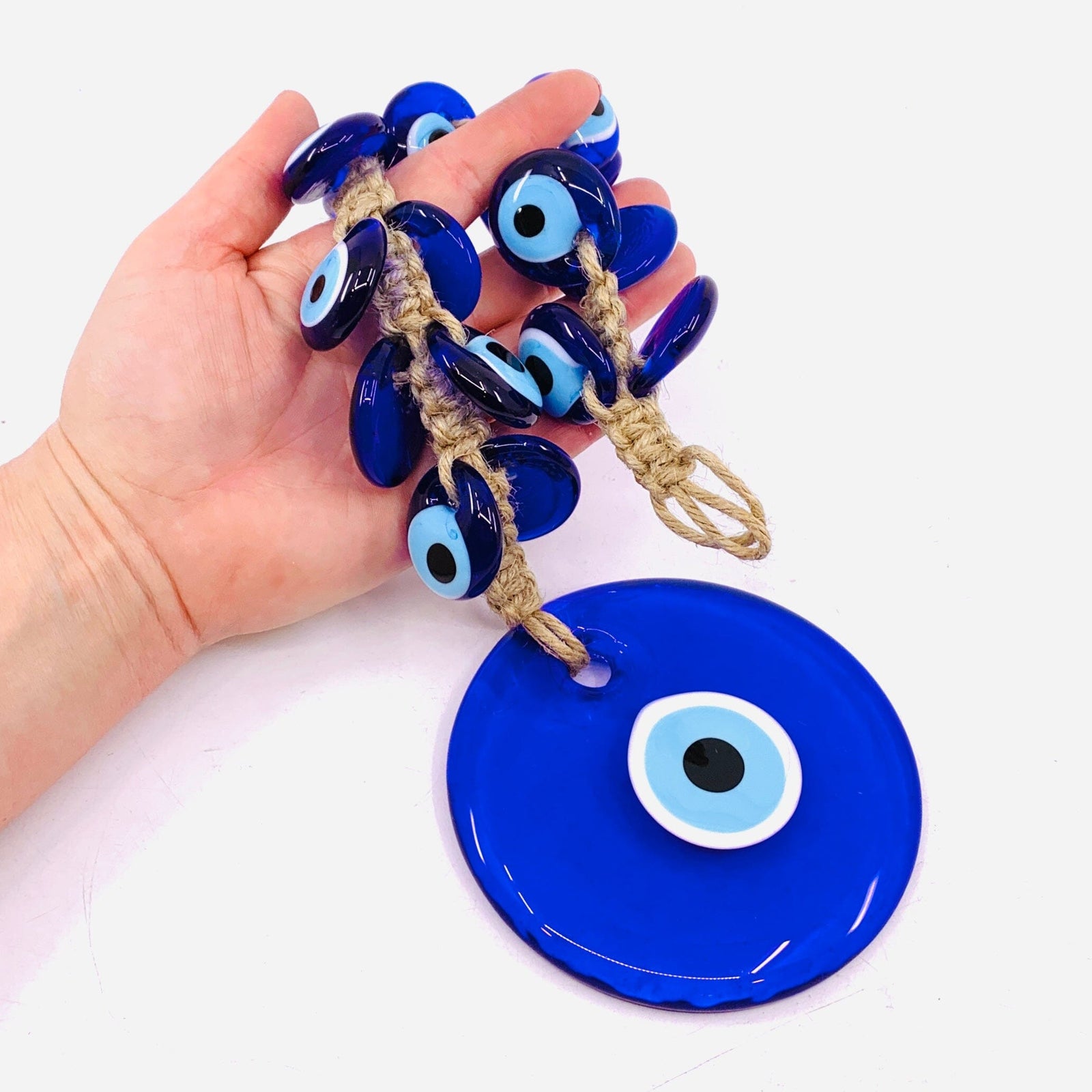 Glass Evil Eye Wall Hanger/Suncatcher 10 Natto USA 