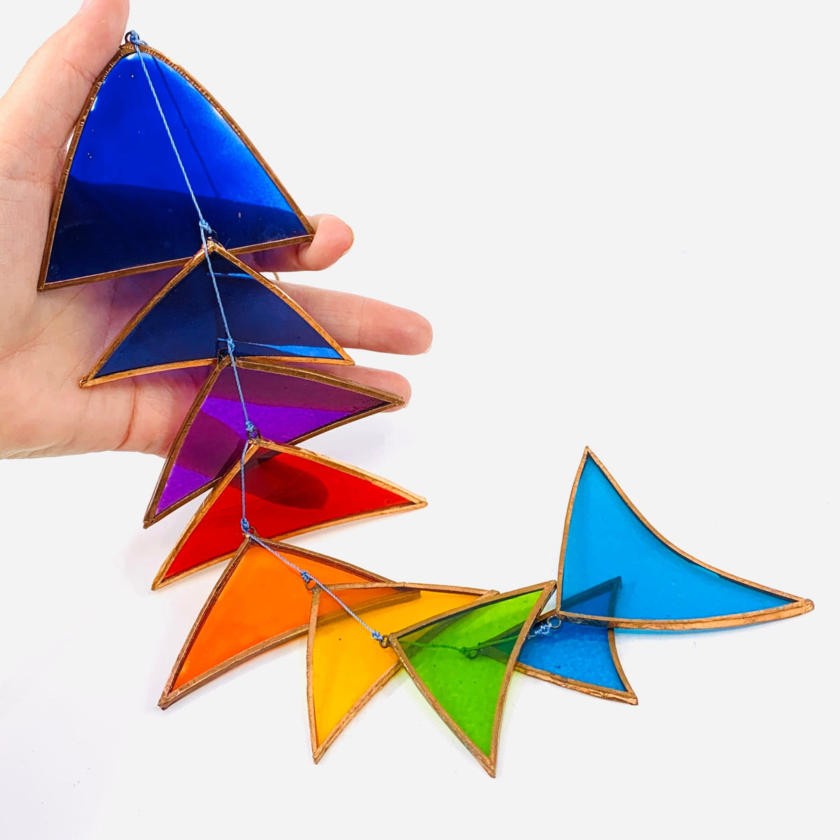 Rainbow Fishbone Glass Wind Chime Chesapeake Bay 