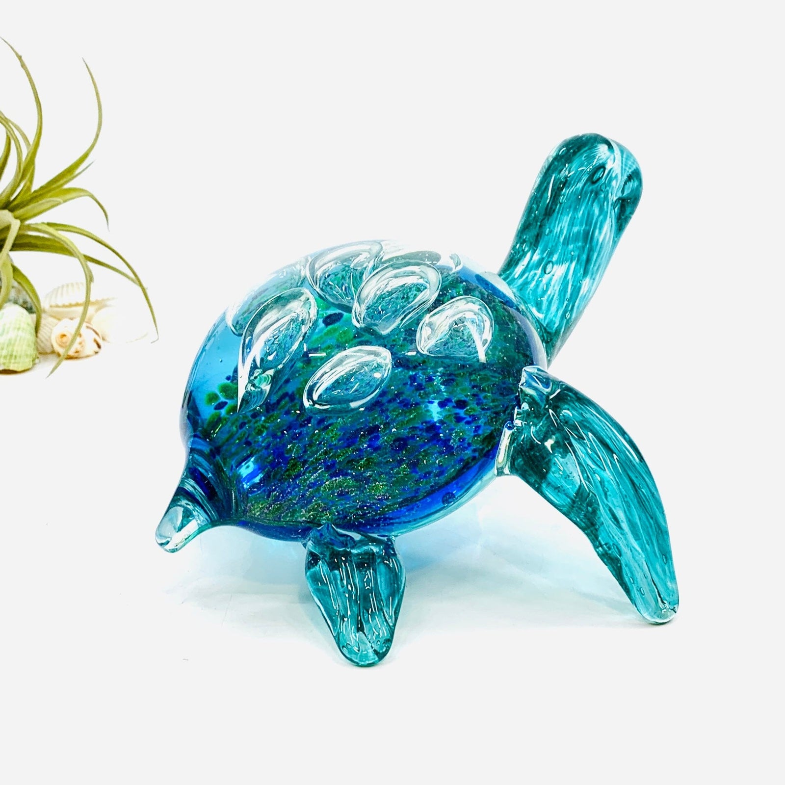 Glass Turtle Paperweight Decor Chesapeake Bay 