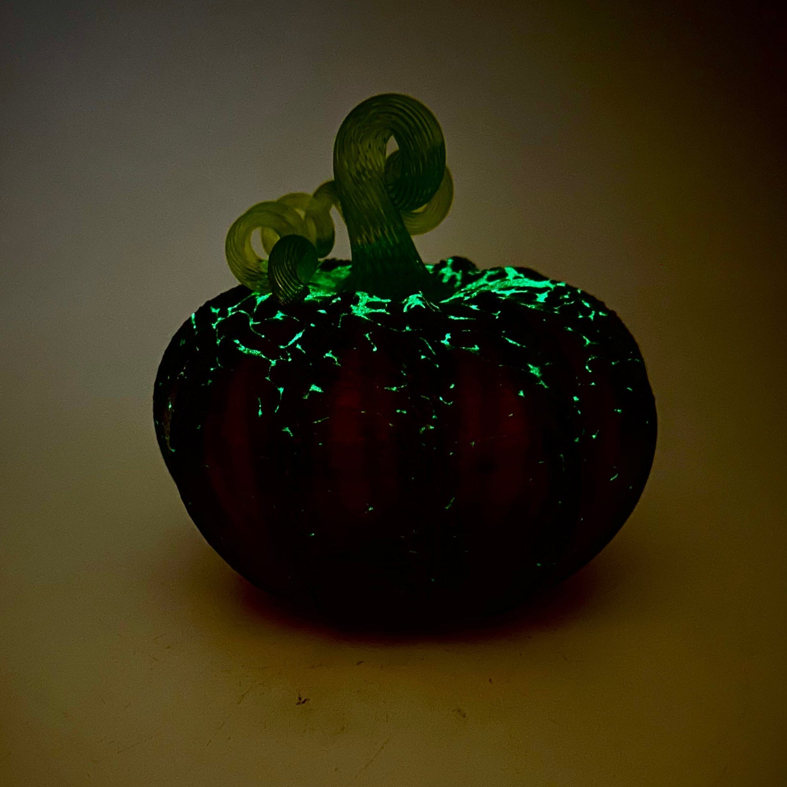 Daily Glow Pumpkin 3573 Fall Squat Gabby Luke Adams Glass Blowing Studio 